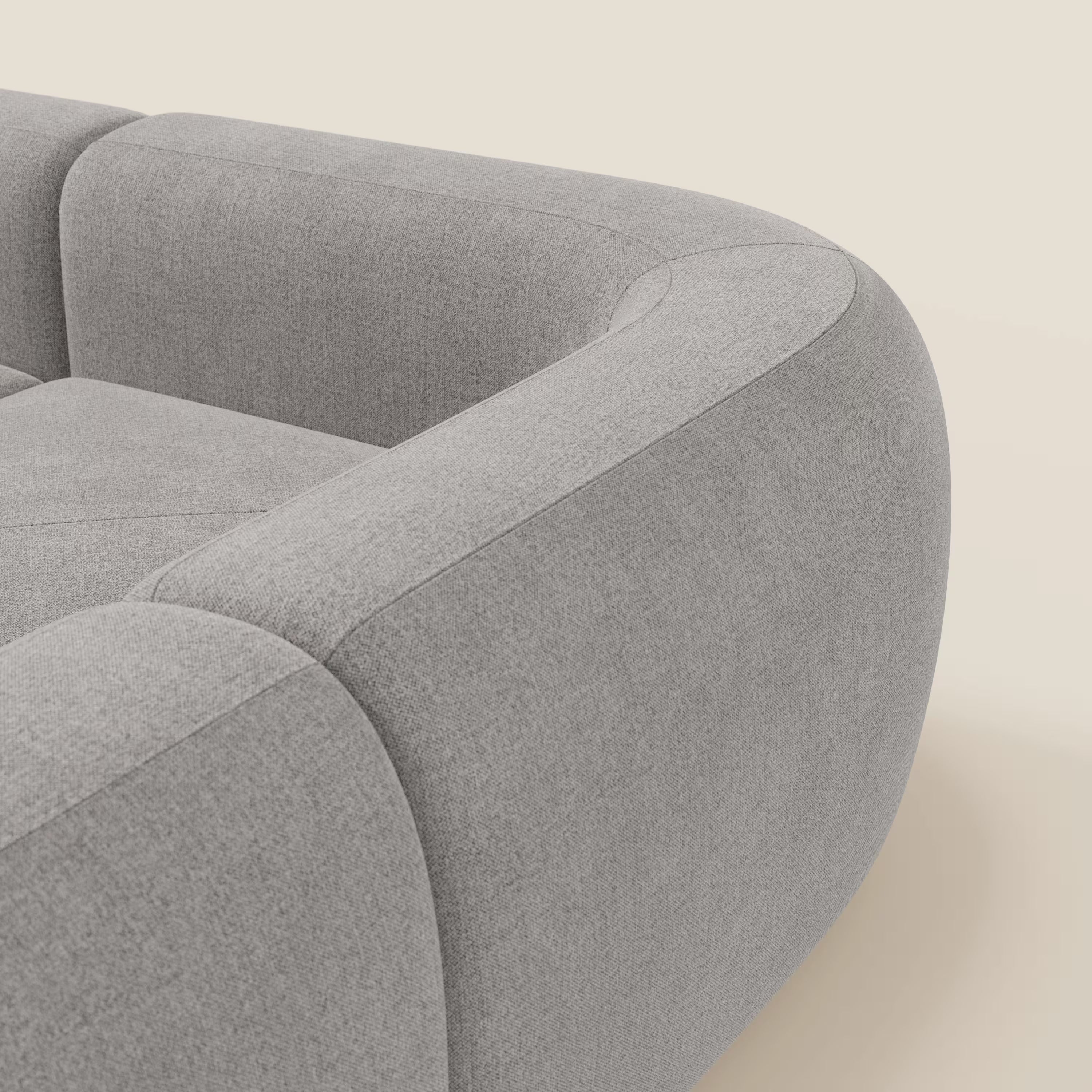 BonBon Canapè d'angle modulable - tissu détachable T23 gris
