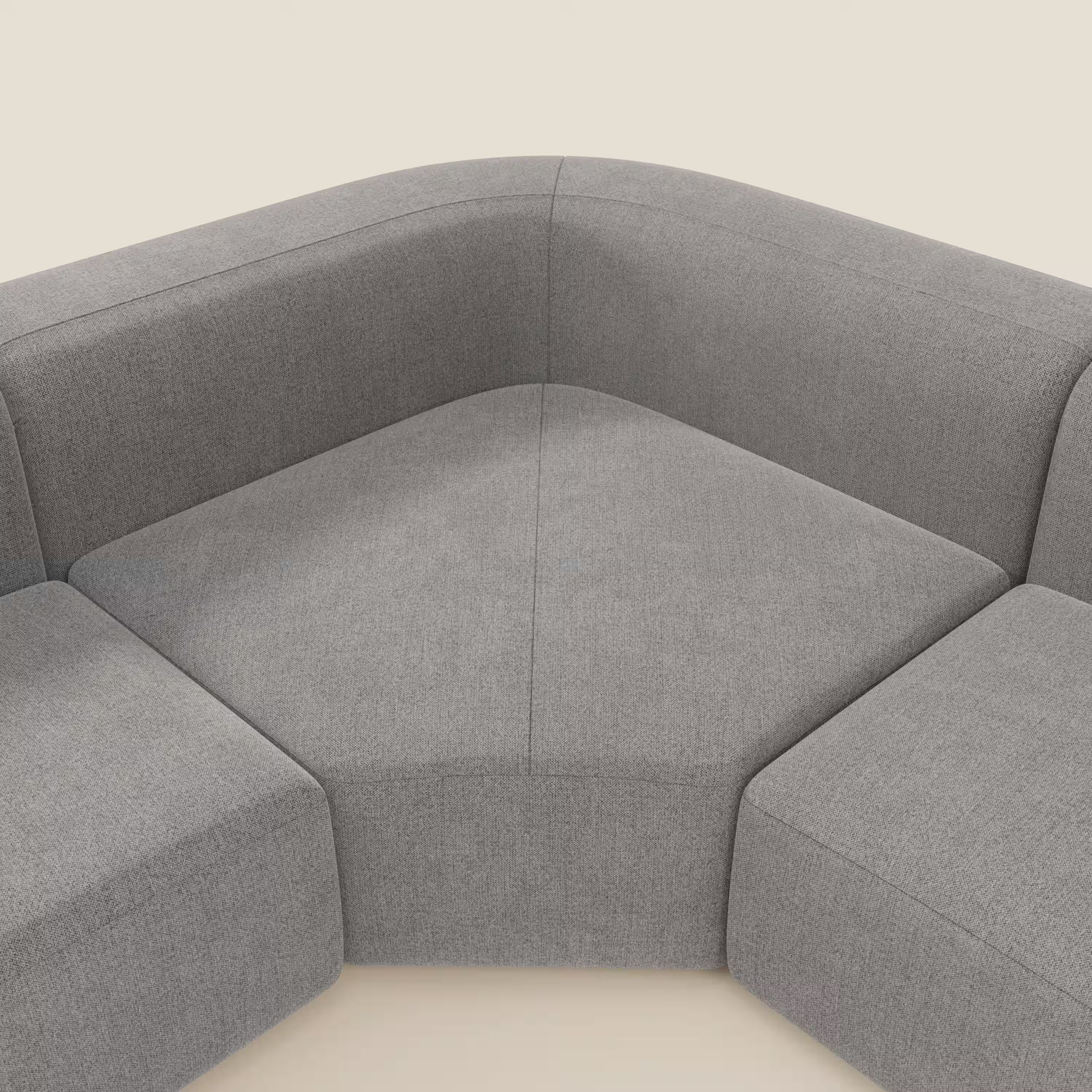 BonBon Canapè d'angle modulable - tissu détachable T23 gris