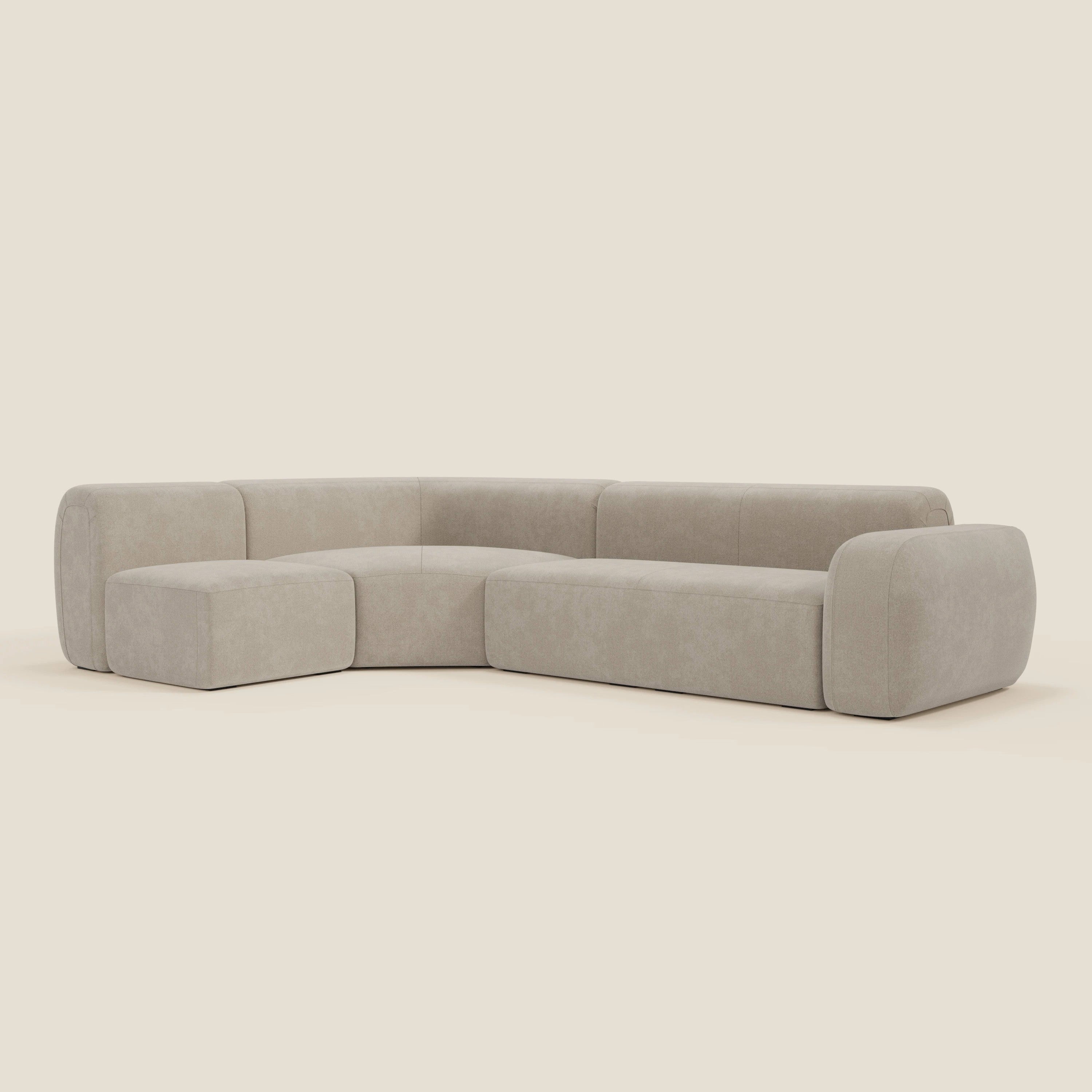 BonBon Canapè d'angle modulable - tissu détachable T23 crème
