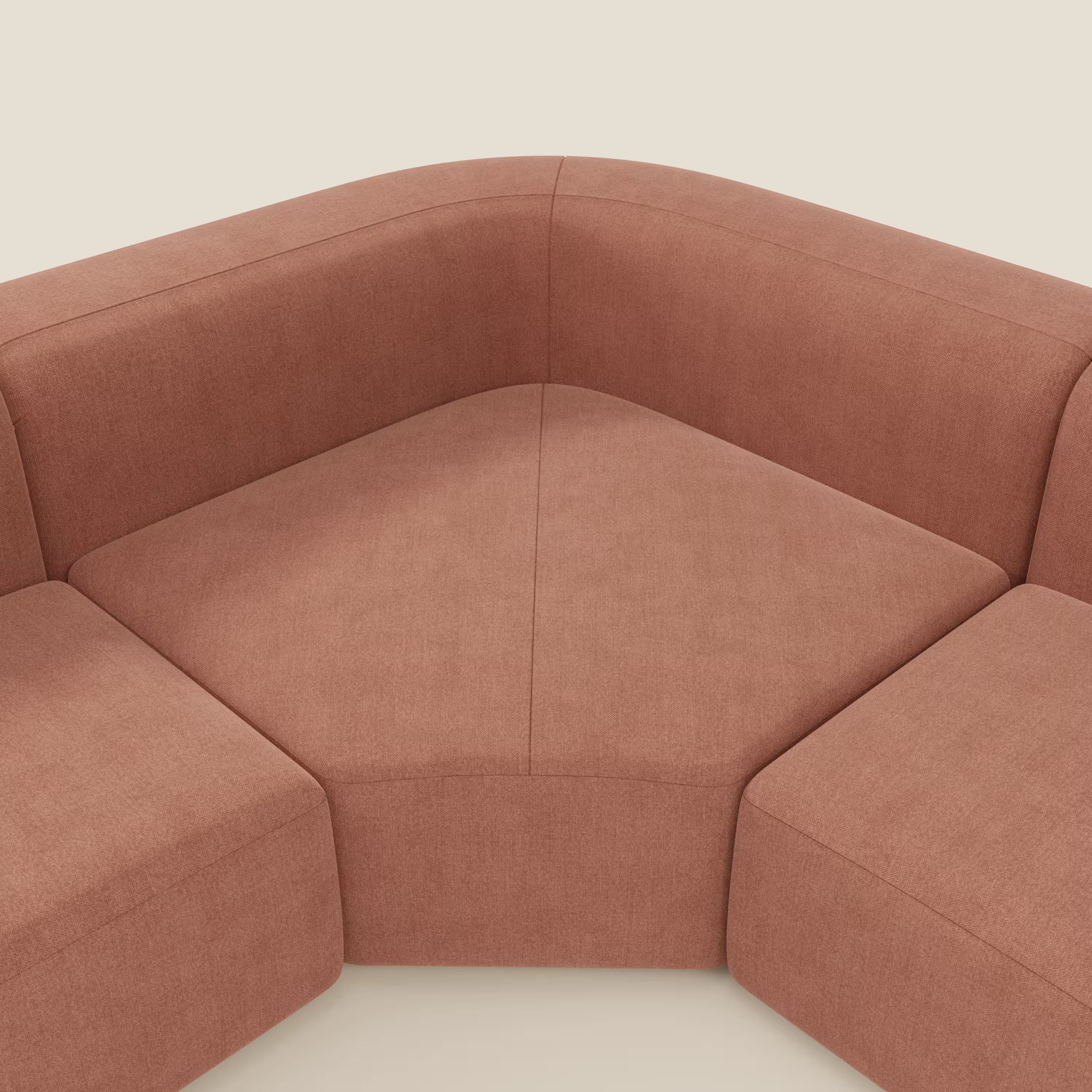 BonBon Canapè d'angle modulable - tissu détachable T23 pêche
