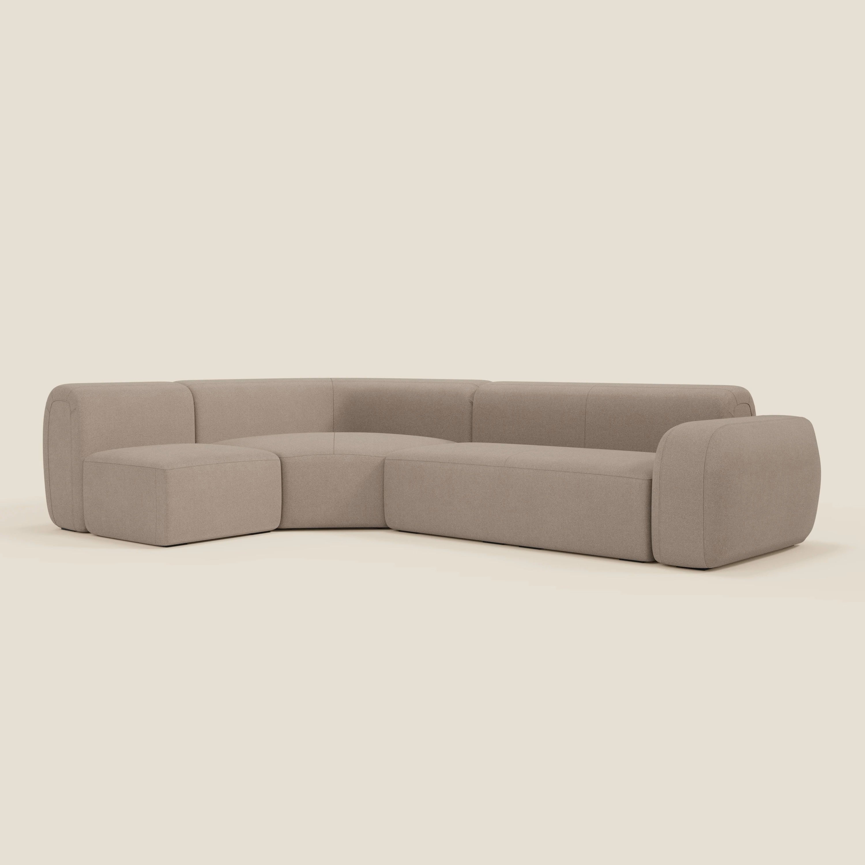 BonBon Canapè d'angle modulable - tissu détachable T23 tortora