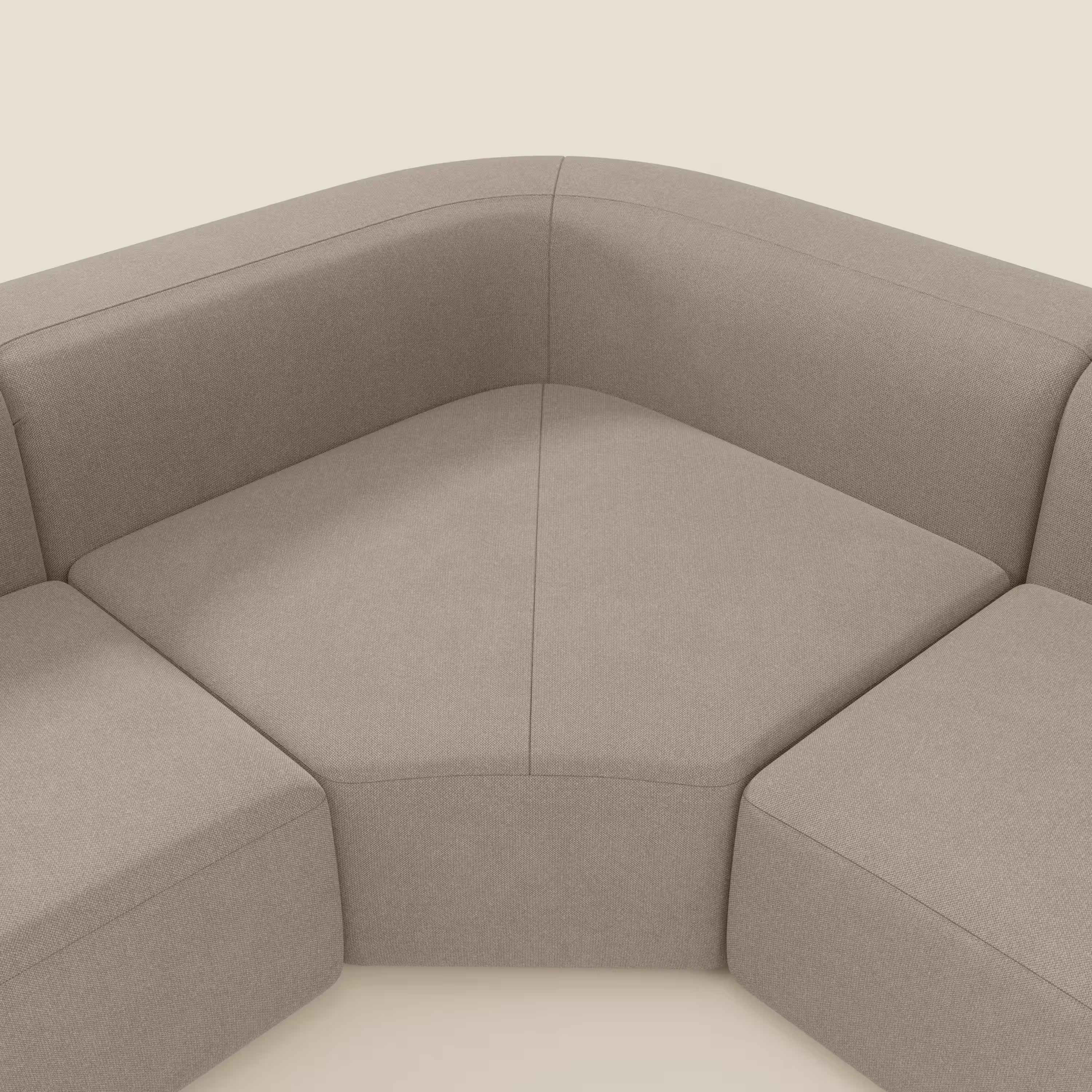 BonBon Canapè d'angle modulable - tissu détachable T23 tortora