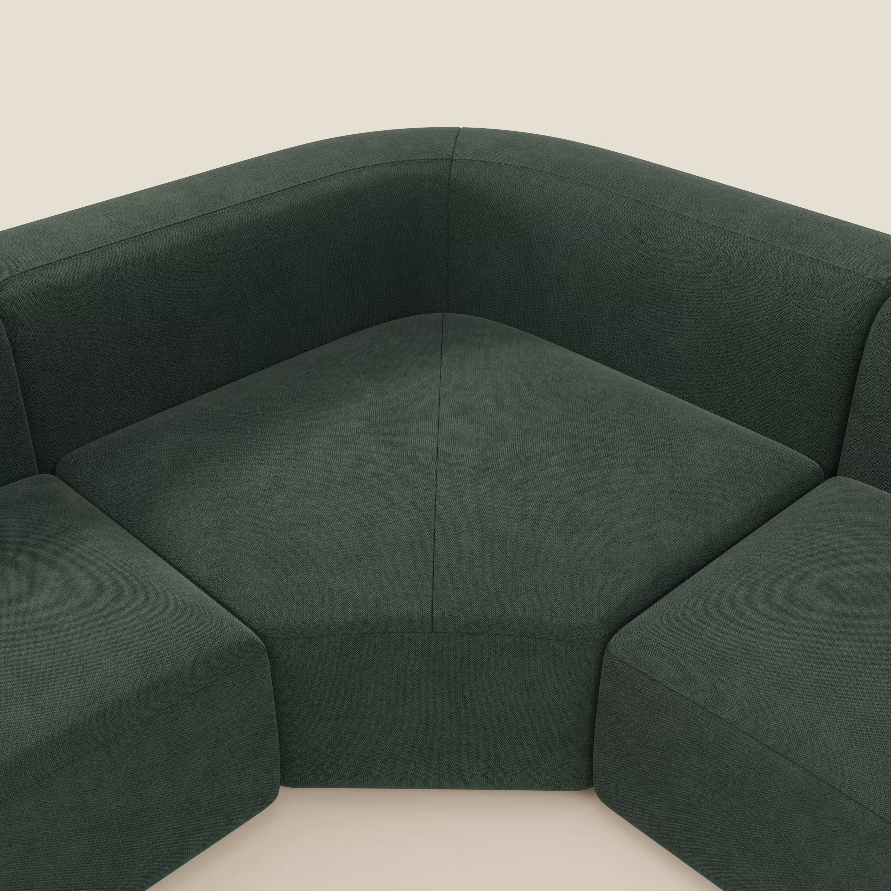 BonBon Canapè d'angle modulable - tissu détachable T23 vert