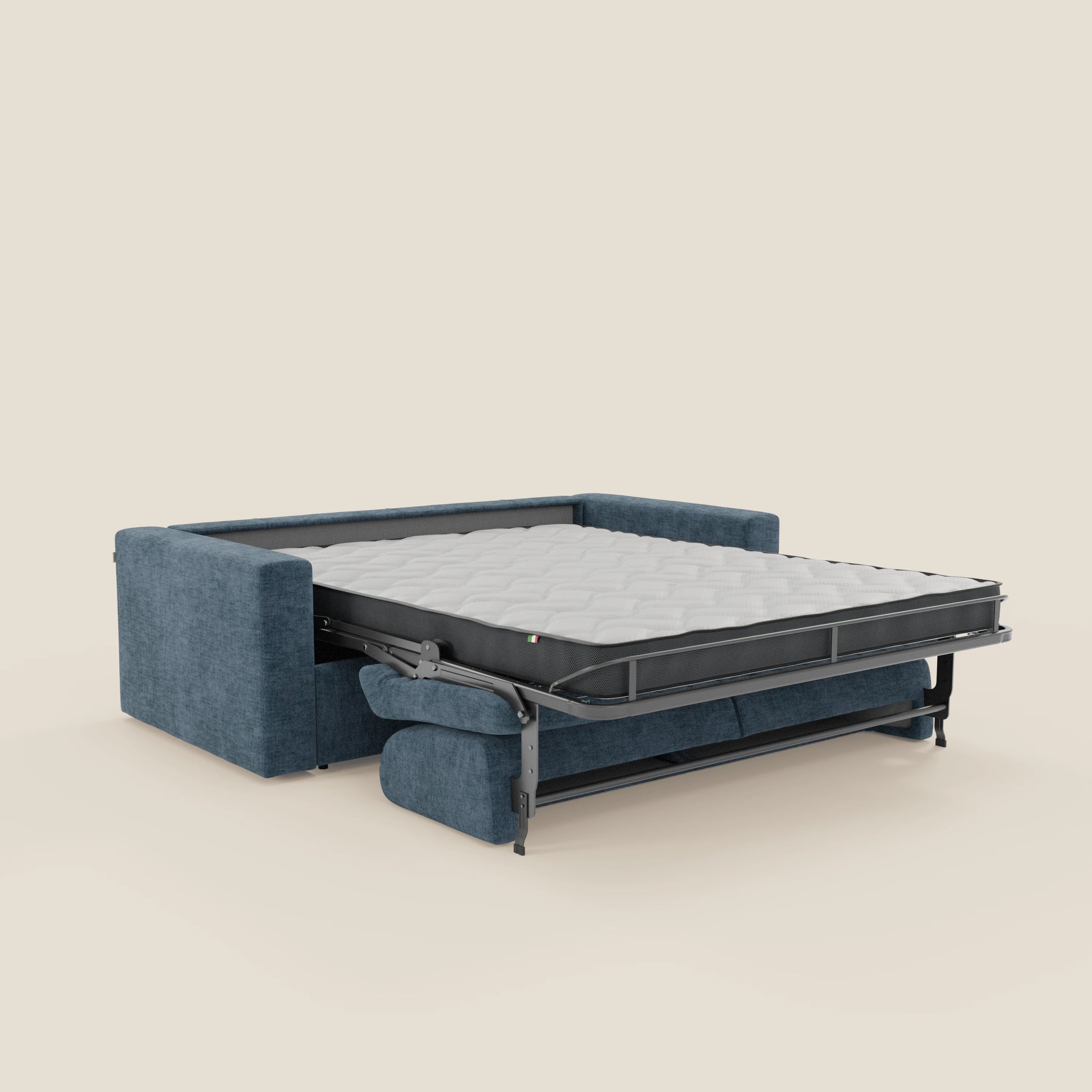 Diomede Canapé convertible en velours easy clean, déhoussable - design moderne et confort en T35