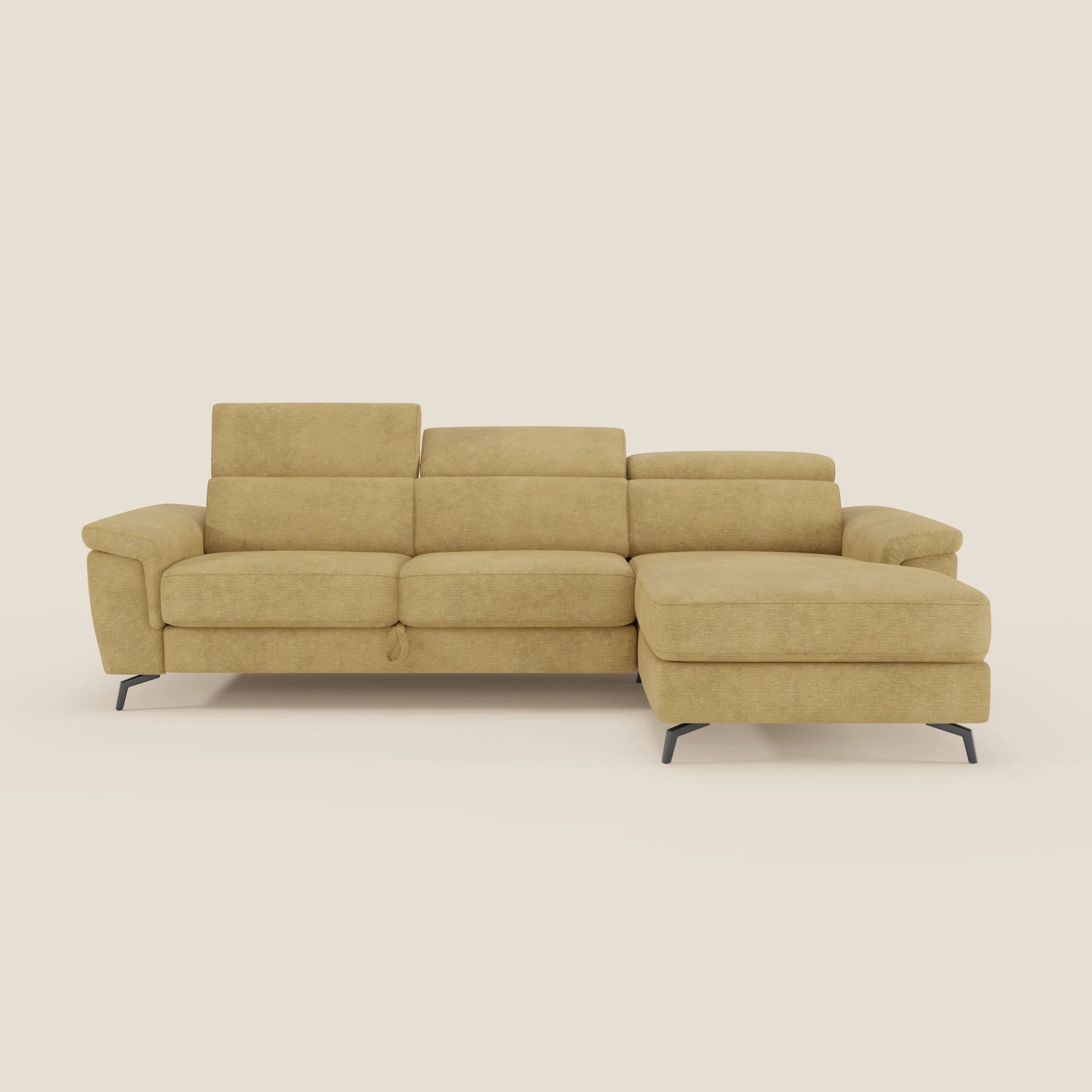 Estro Canapé extractible et chaise longue - têtières inclinables en tissu imperméable T14 jaune