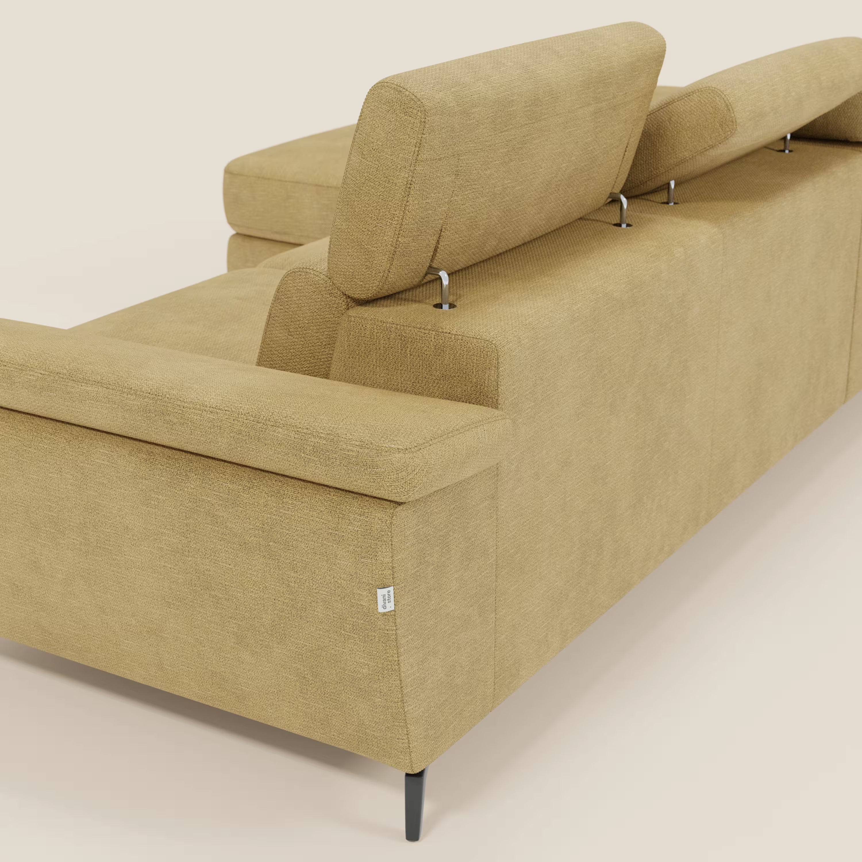 Estro Canapé extractible et chaise longue - têtières inclinables en tissu imperméable T14 jaune