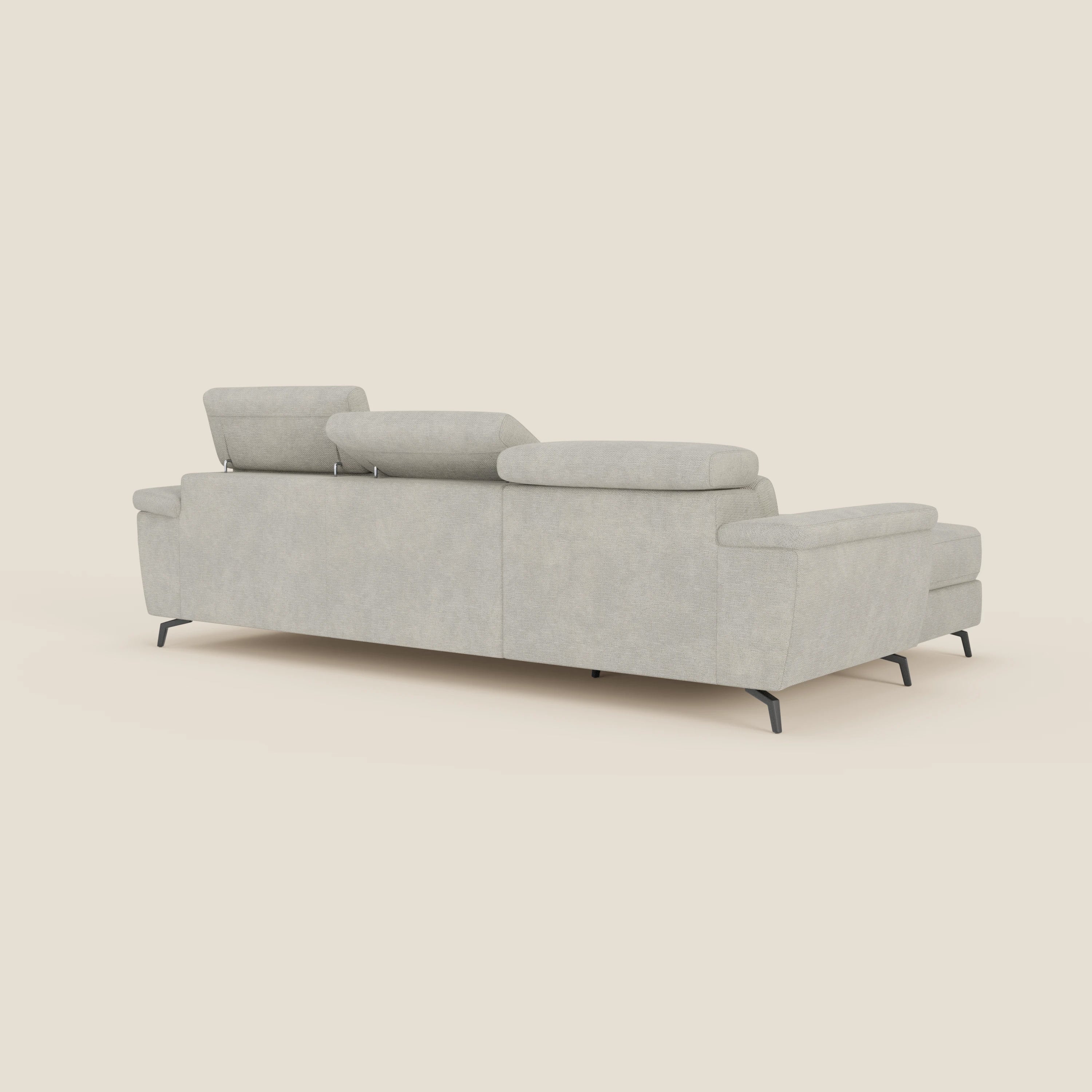 Estro Canapé extractible et chaise longue - têtières inclinables en tissu imperméable T14 crème