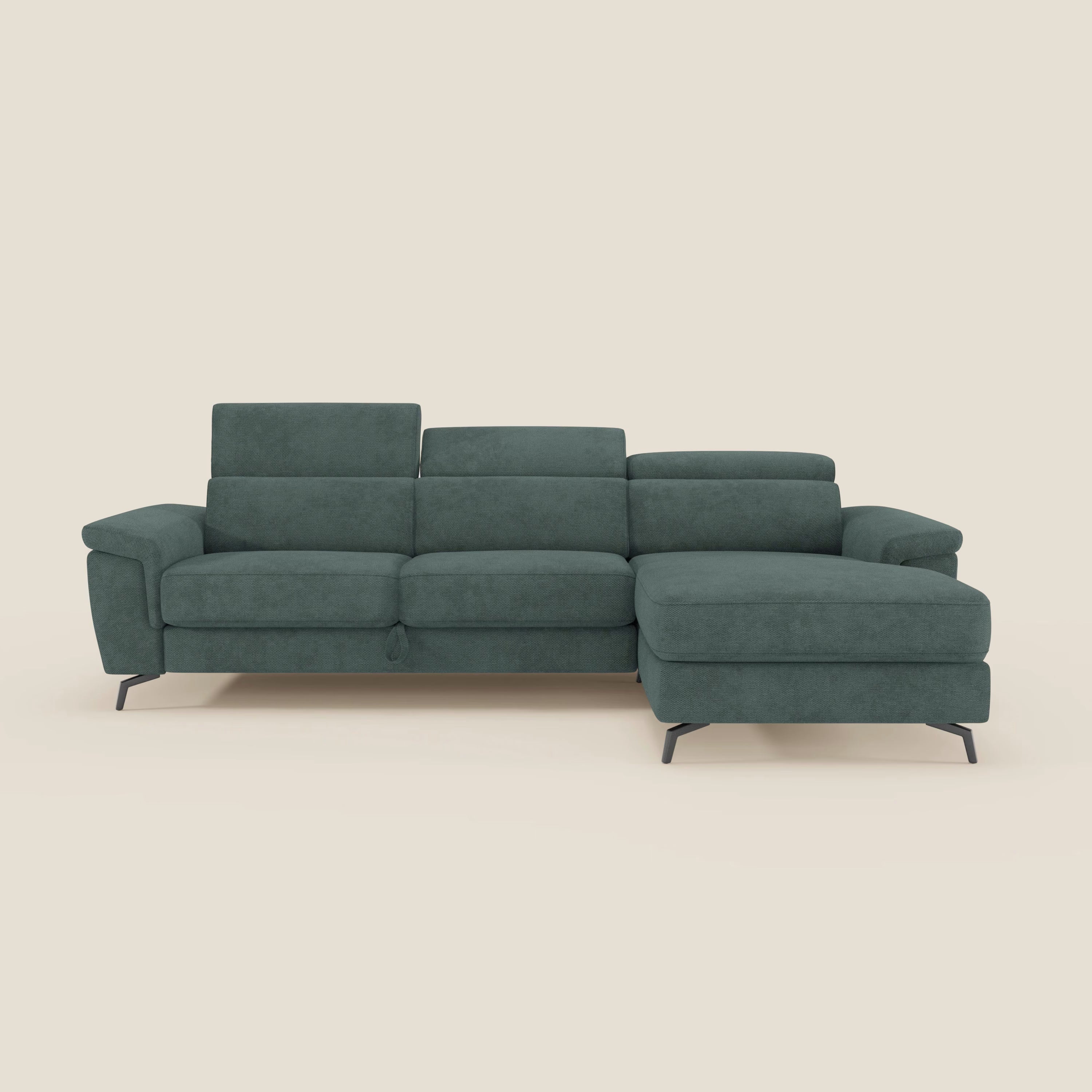 Estro Canapé extractible et chaise longue - têtières inclinables en tissu imperméable T14 vert