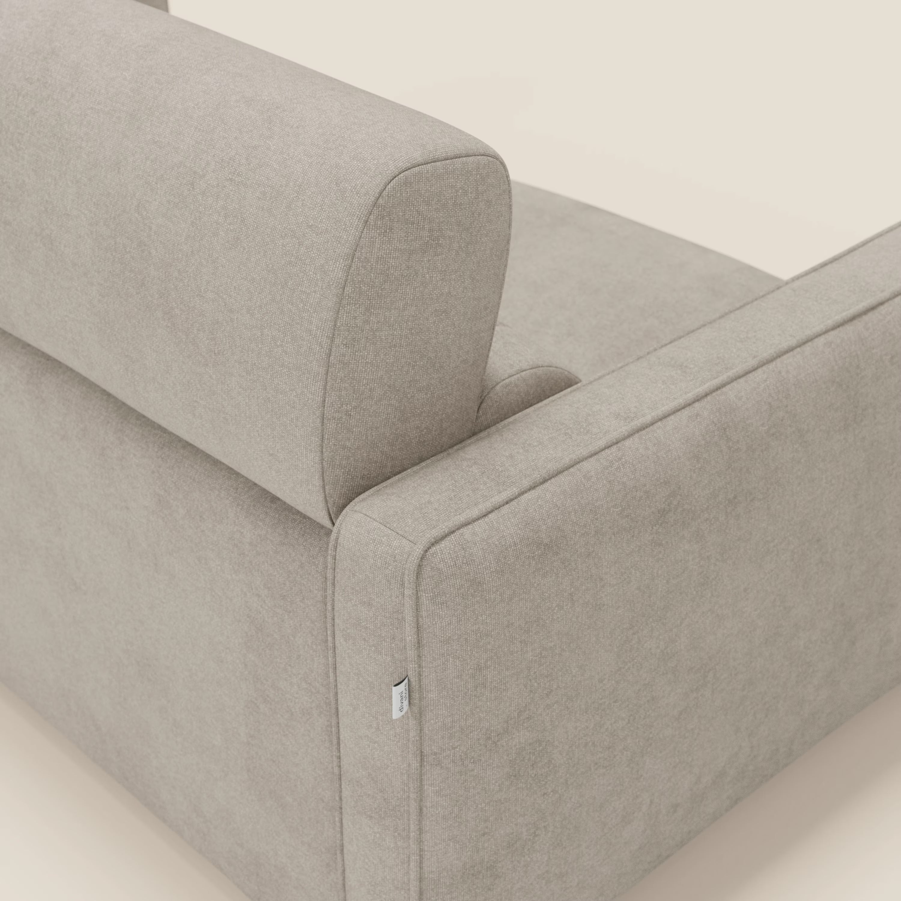 Nivon Canapé convertible moderne avec têtière en tissu détachable à l'eau T25 beige