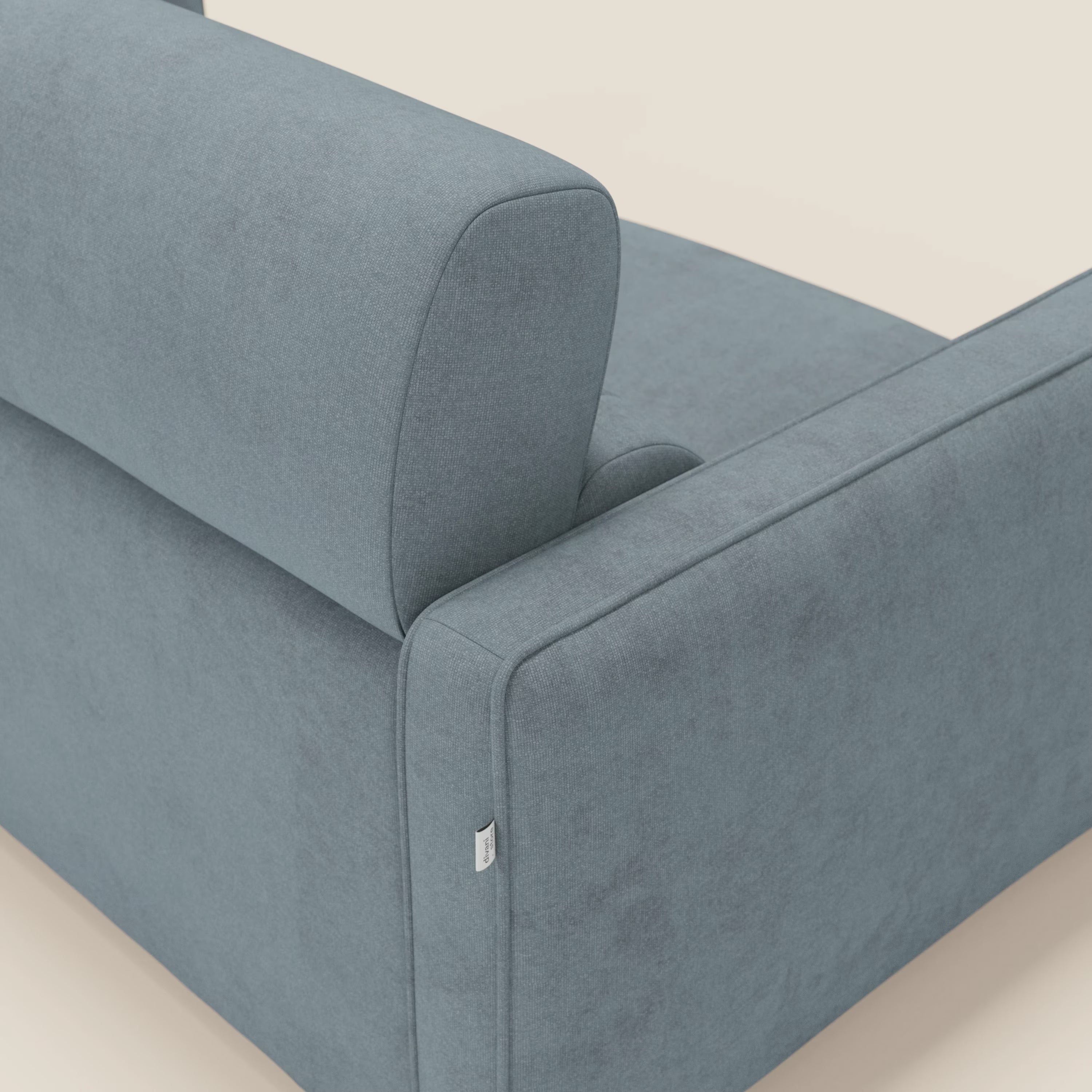 Nivon Canapé convertible moderne avec têtière en tissu détachable à l'eau T25 bleu pastel