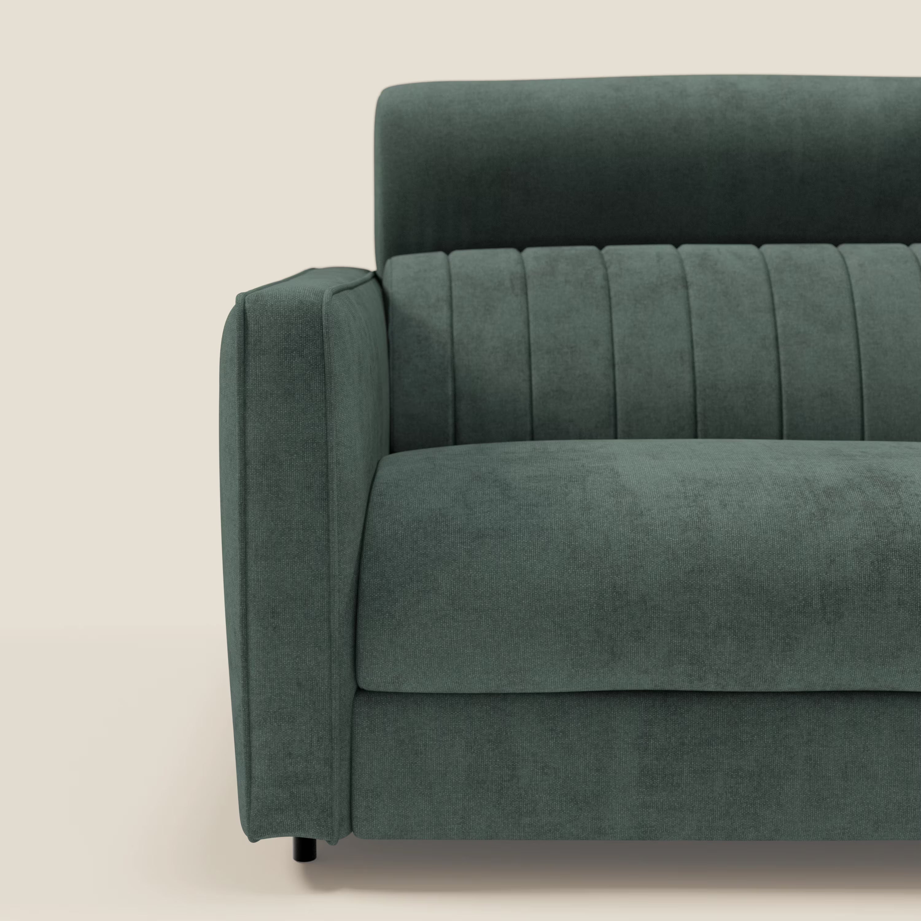 Nivon Canapé convertible moderne avec têtière en tissu détachable à l'eau T25 vert