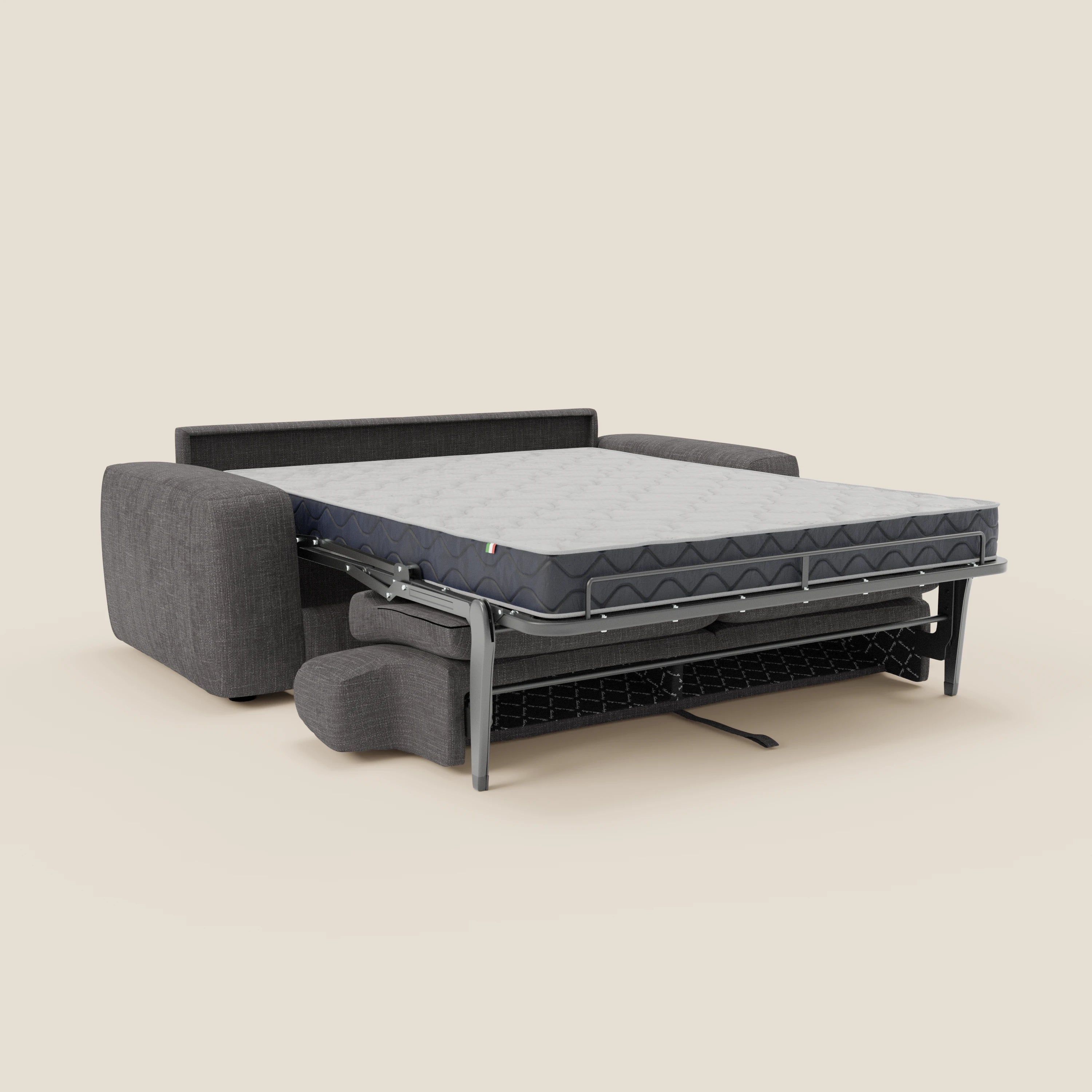 Cloud Canapé convertible matelas H17 cm avec coussins souples en tissu imperméable T06 anthracite