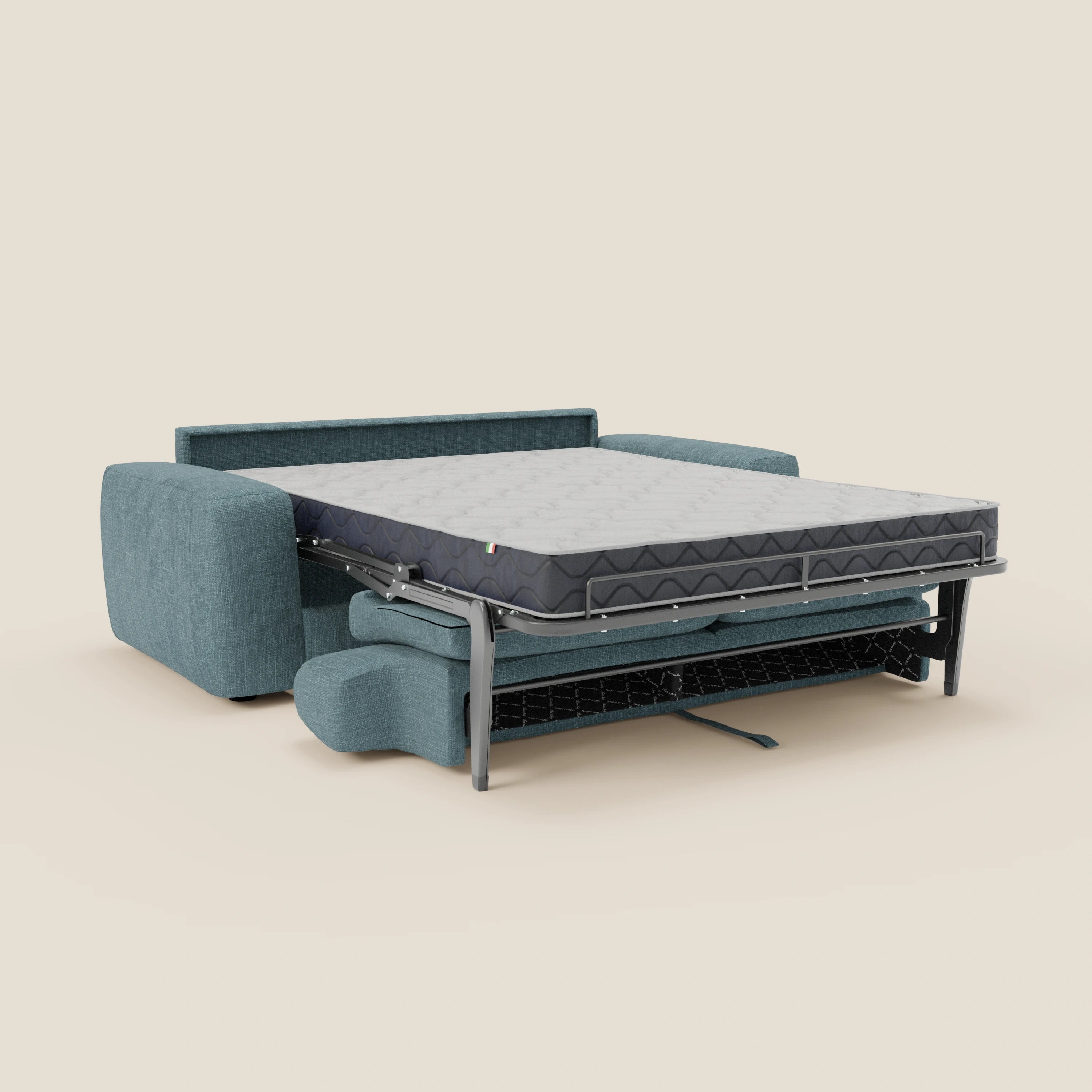 Cloud Canapé convertible matelas H17 cm avec coussins souples en tissu imperméable T06 bleu ciel