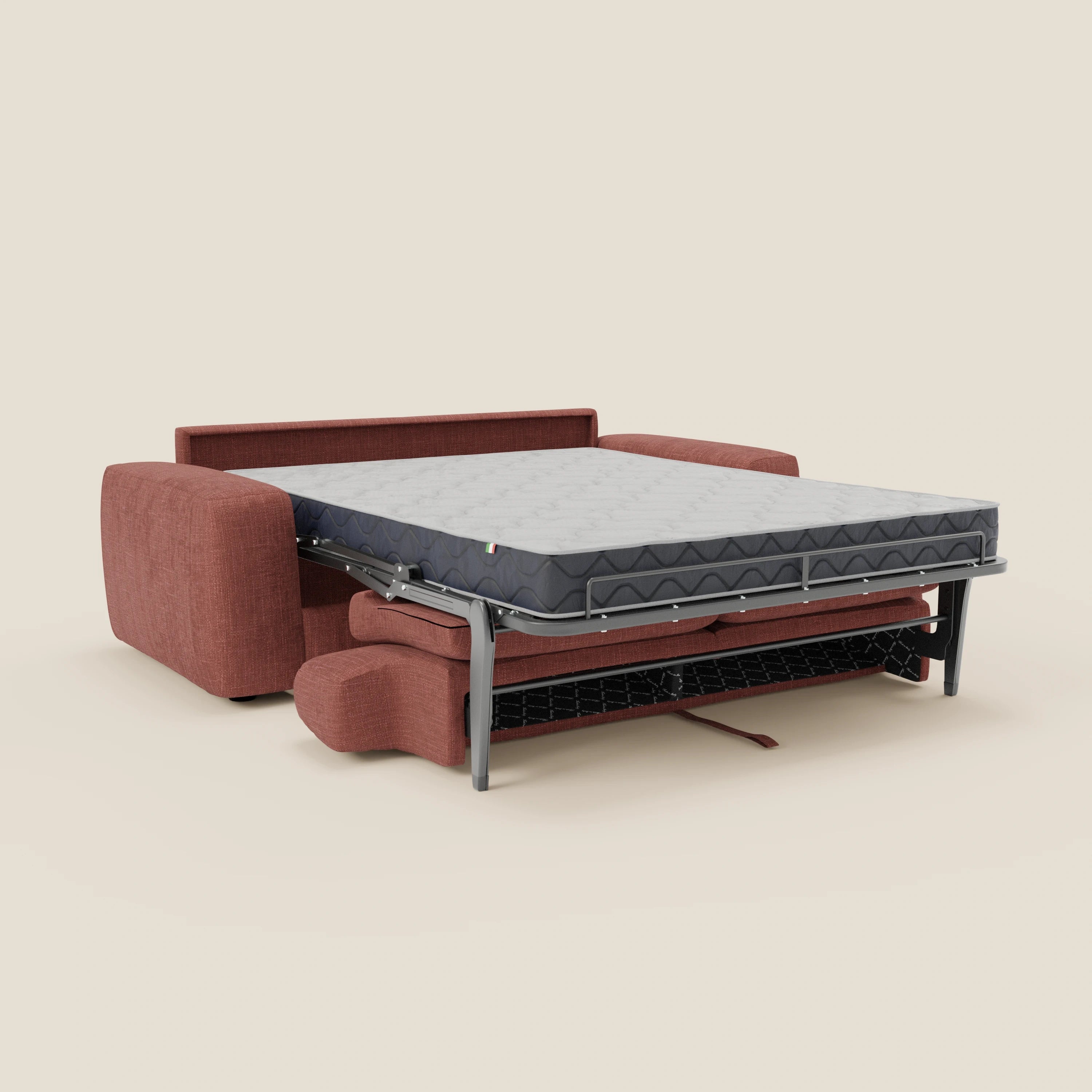 Cloud Canapé convertible matelas H17 cm avec coussins souples en tissu imperméable T06 corail