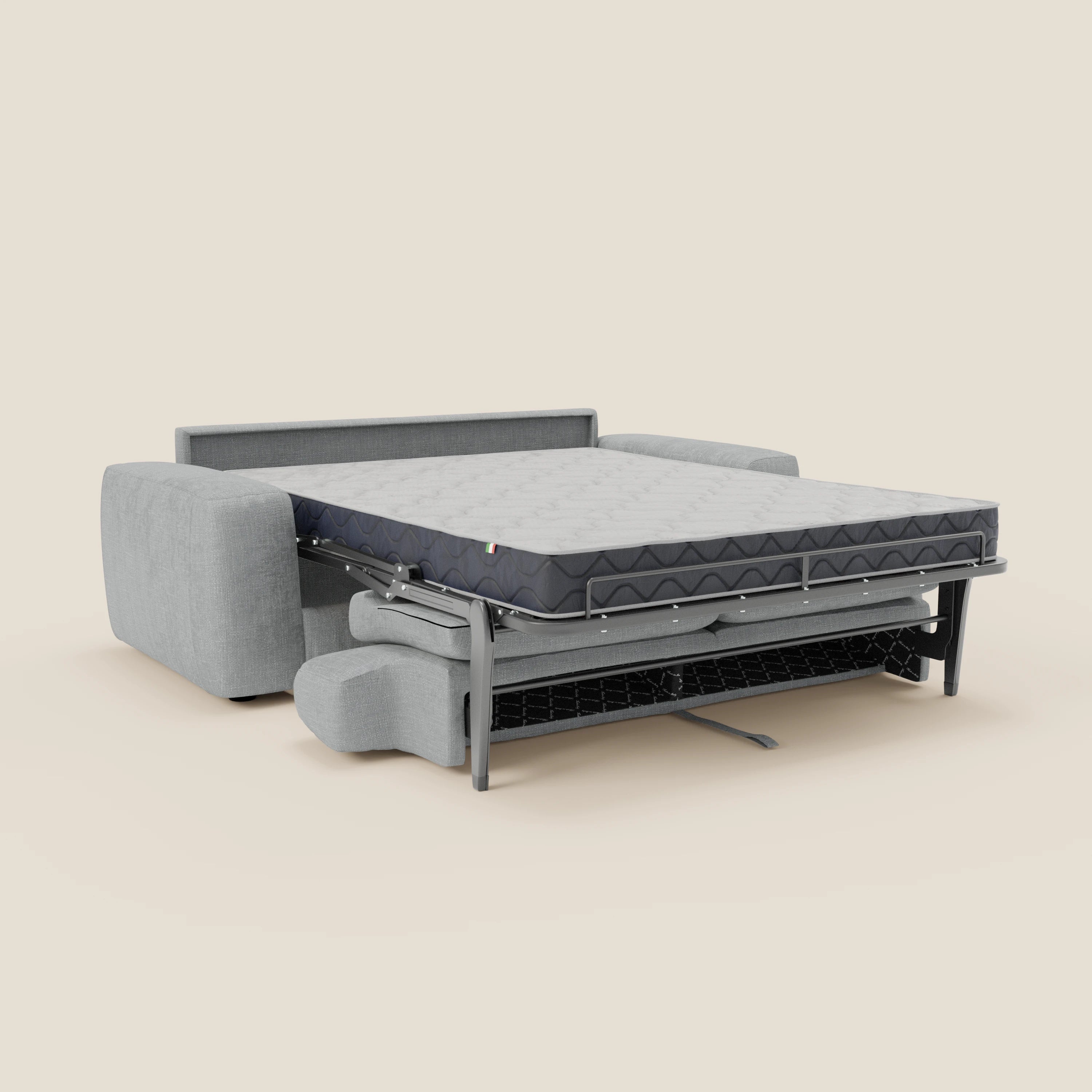 Cloud Canapé convertible matelas H17 cm avec coussins souples en tissu imperméable T06 bleu glacier