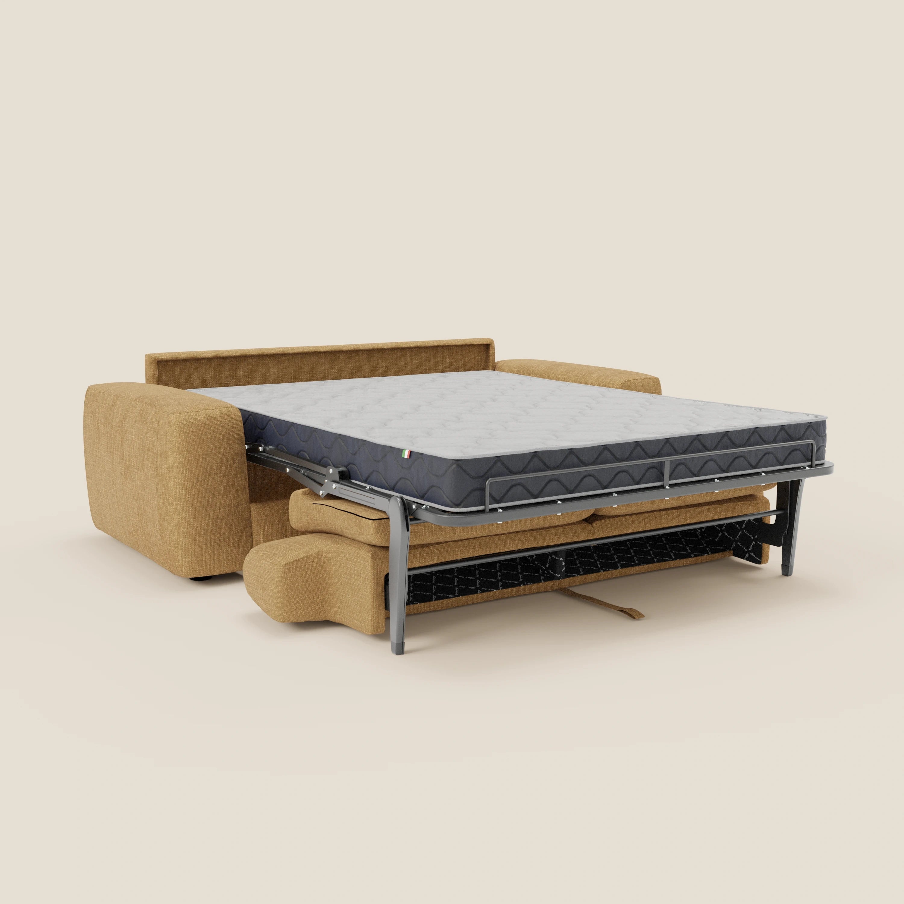 Cloud Canapé convertible matelas H17 cm avec coussins souples en tissu imperméable T06 jaune