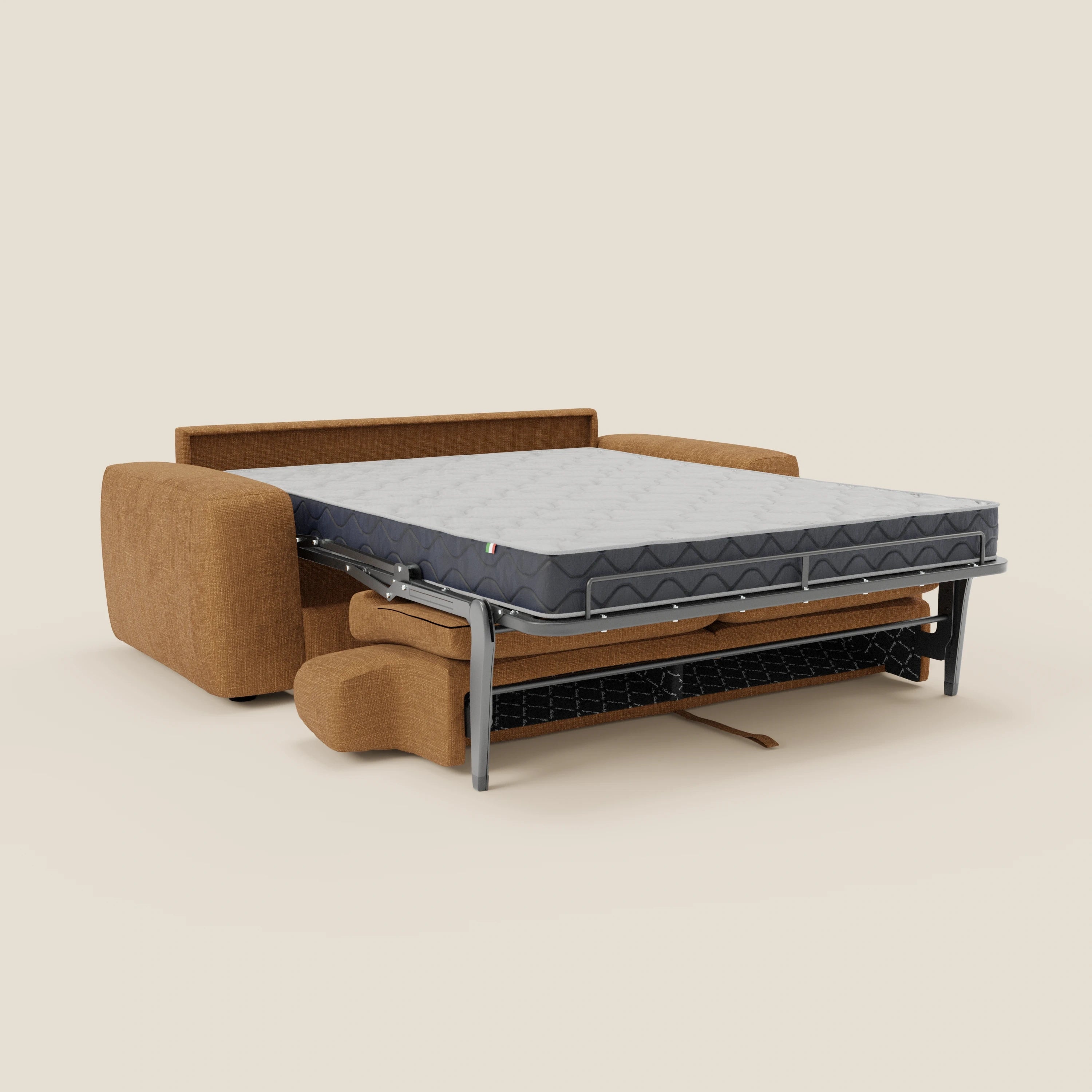 Cloud Canapé convertible matelas H17 cm avec coussins souples en tissu imperméable T06 ocre
