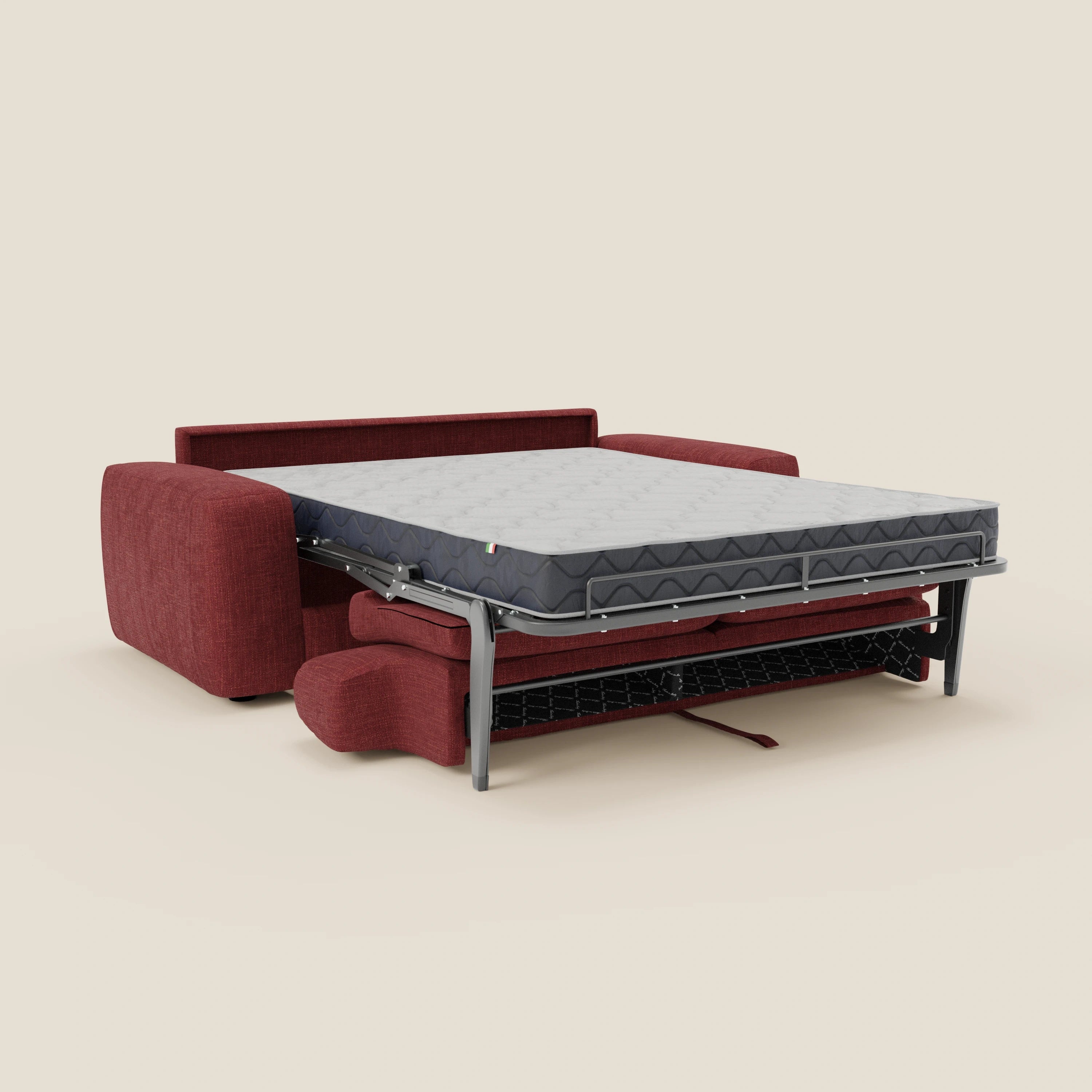 Cloud Canapé convertible matelas H17 cm avec coussins souples en tissu imperméable T06 rouge