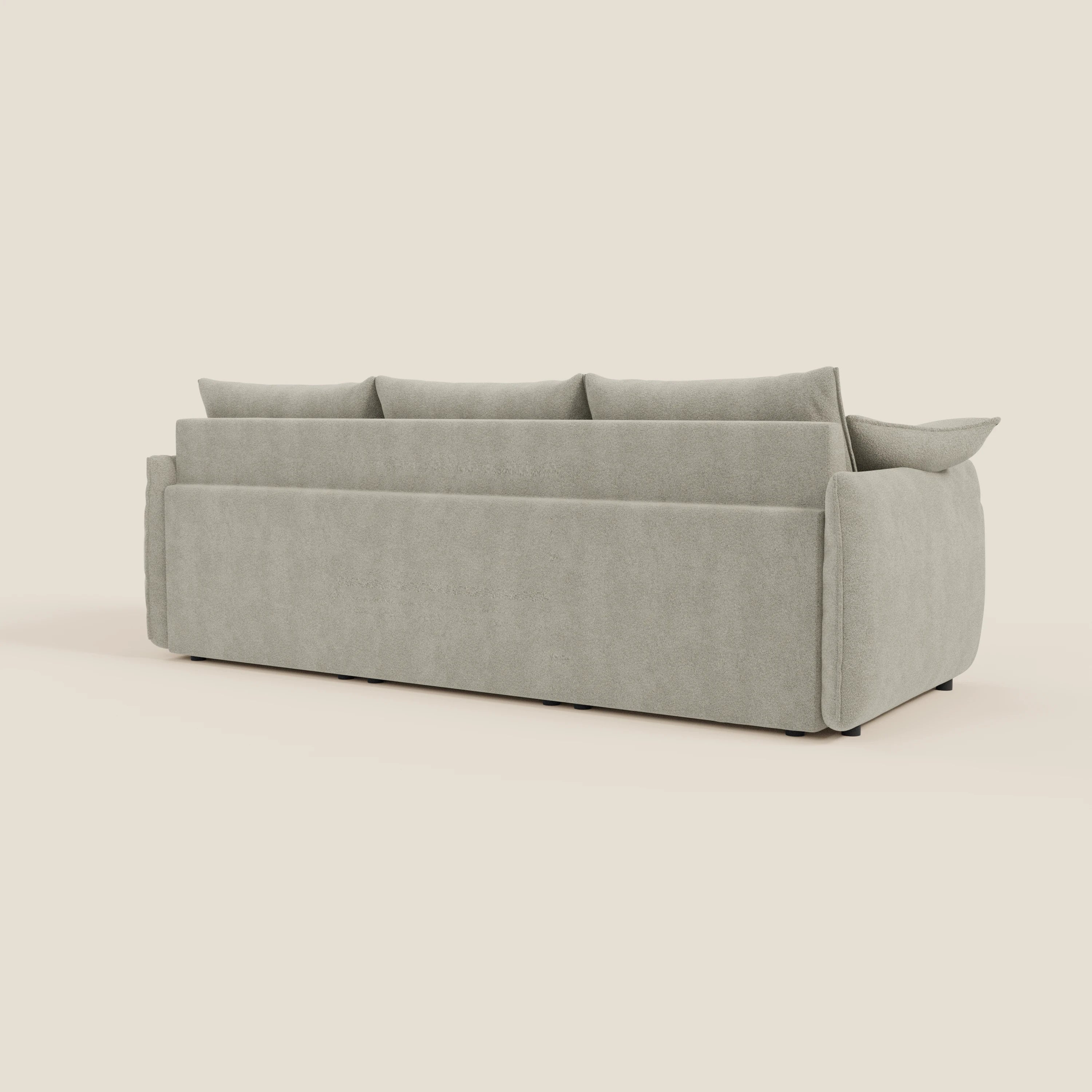 Flexar Canapé d'angle réversible avec assises coulissantes en bouclette douce imperméable T07