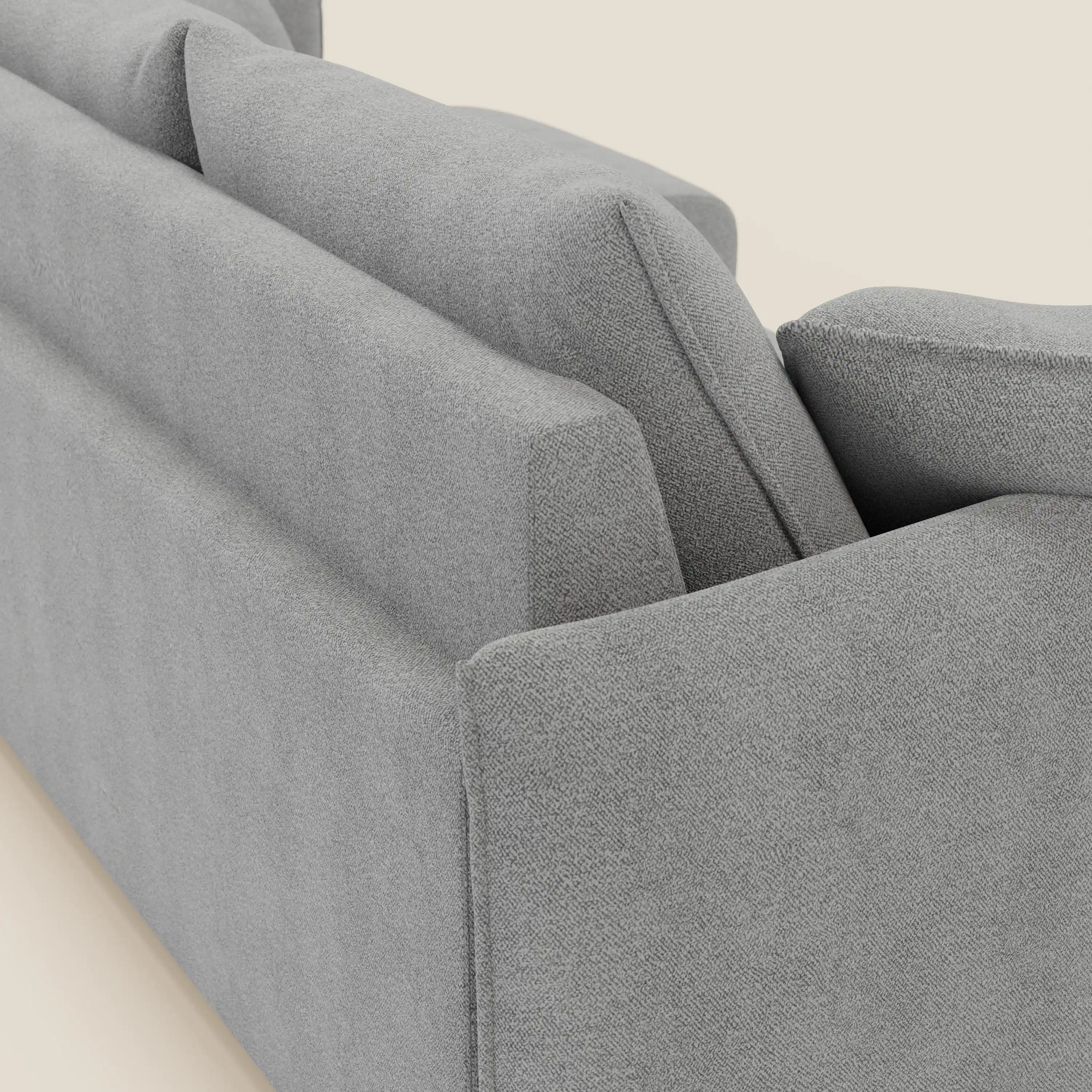 Flexar Canapé d'angle réversible avec assises coulissantes en bouclette douce imperméable T07