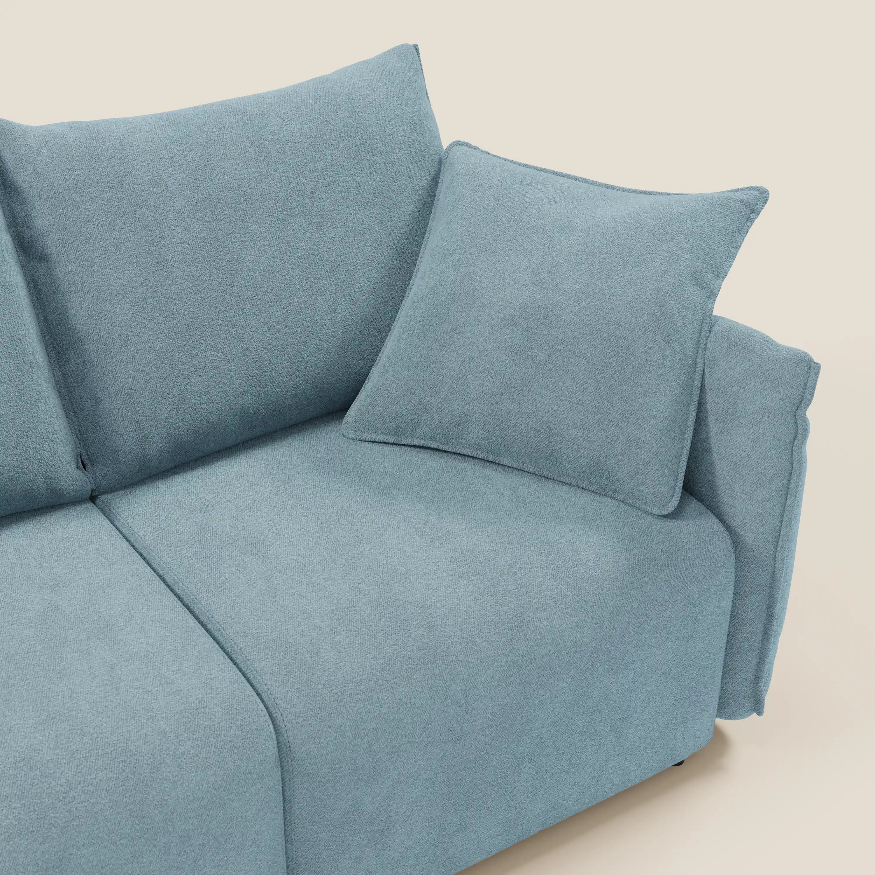 Flexar Canapé  avec 3 assises coulissantes et dossier en duvet en bouclette douce et imperméable T07