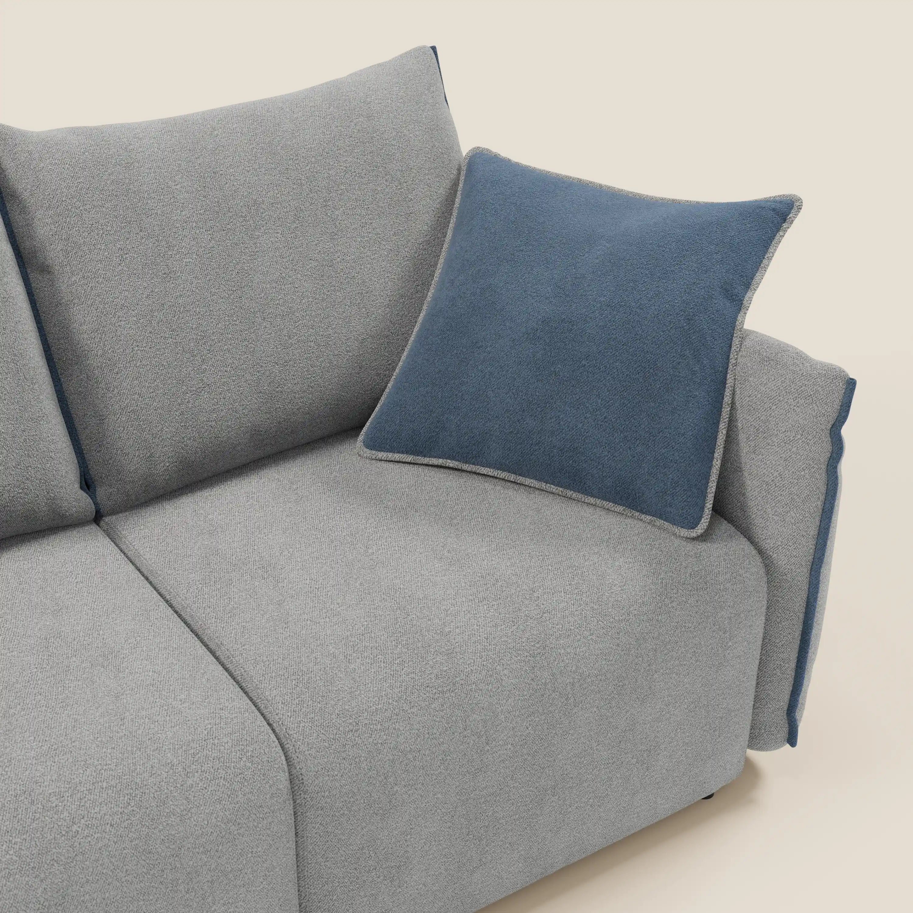 Flexar Canapé  avec 3 assises coulissantes et dossier en duvet en bouclette douce et imperméable T07