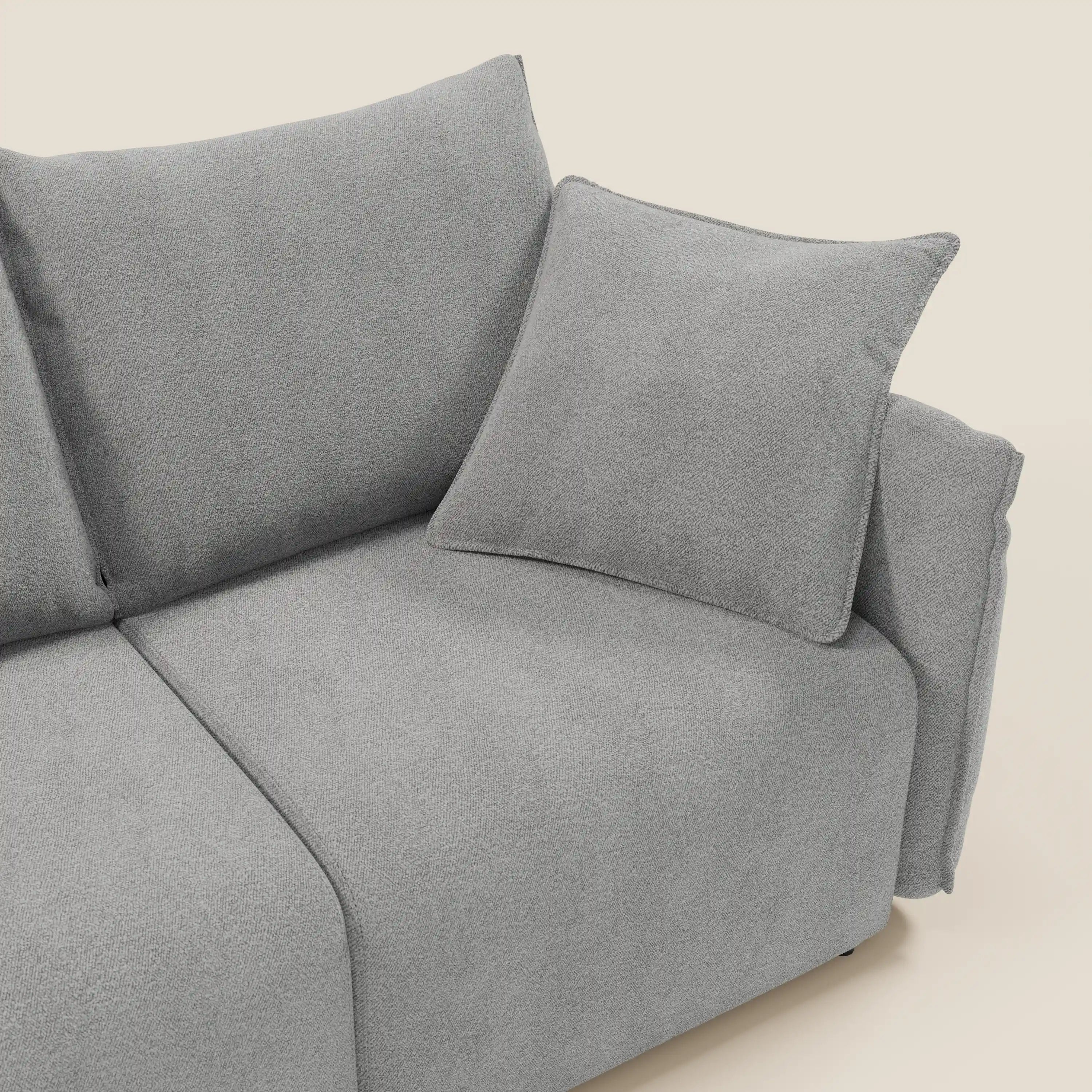 Flexar Canapé  avec 3 assises coulissantes et dossier en duvet en bouclette douce et imperméable T07