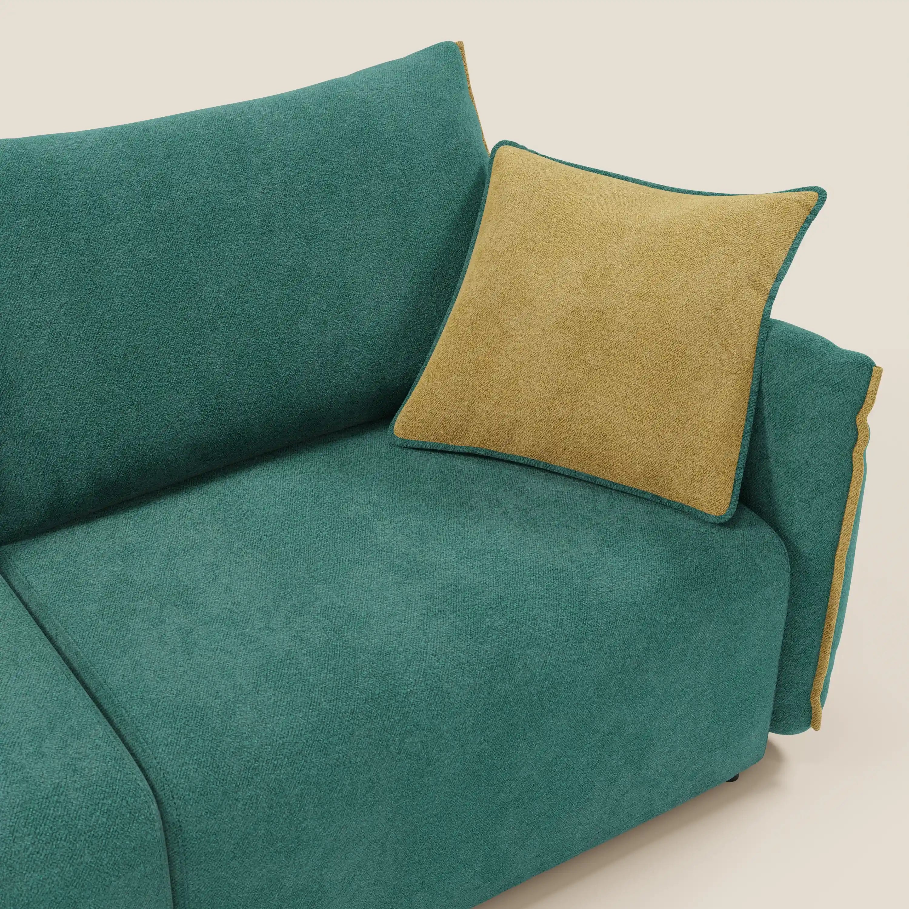 Flexar Canapé  avec assises coulissantes et dossier en duvet en bouclette douce et imperméable T07