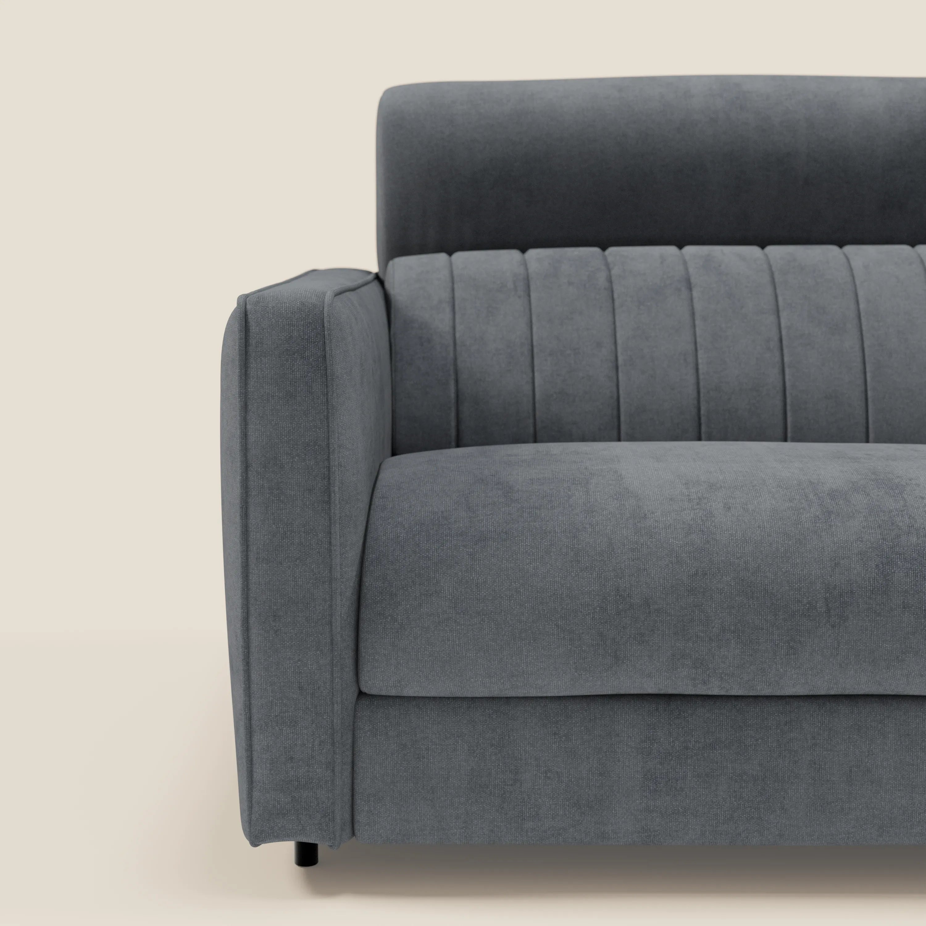 Nivon Canapé convertible moderne avec têtière en tissu détachable à l'eau T25 anthracite