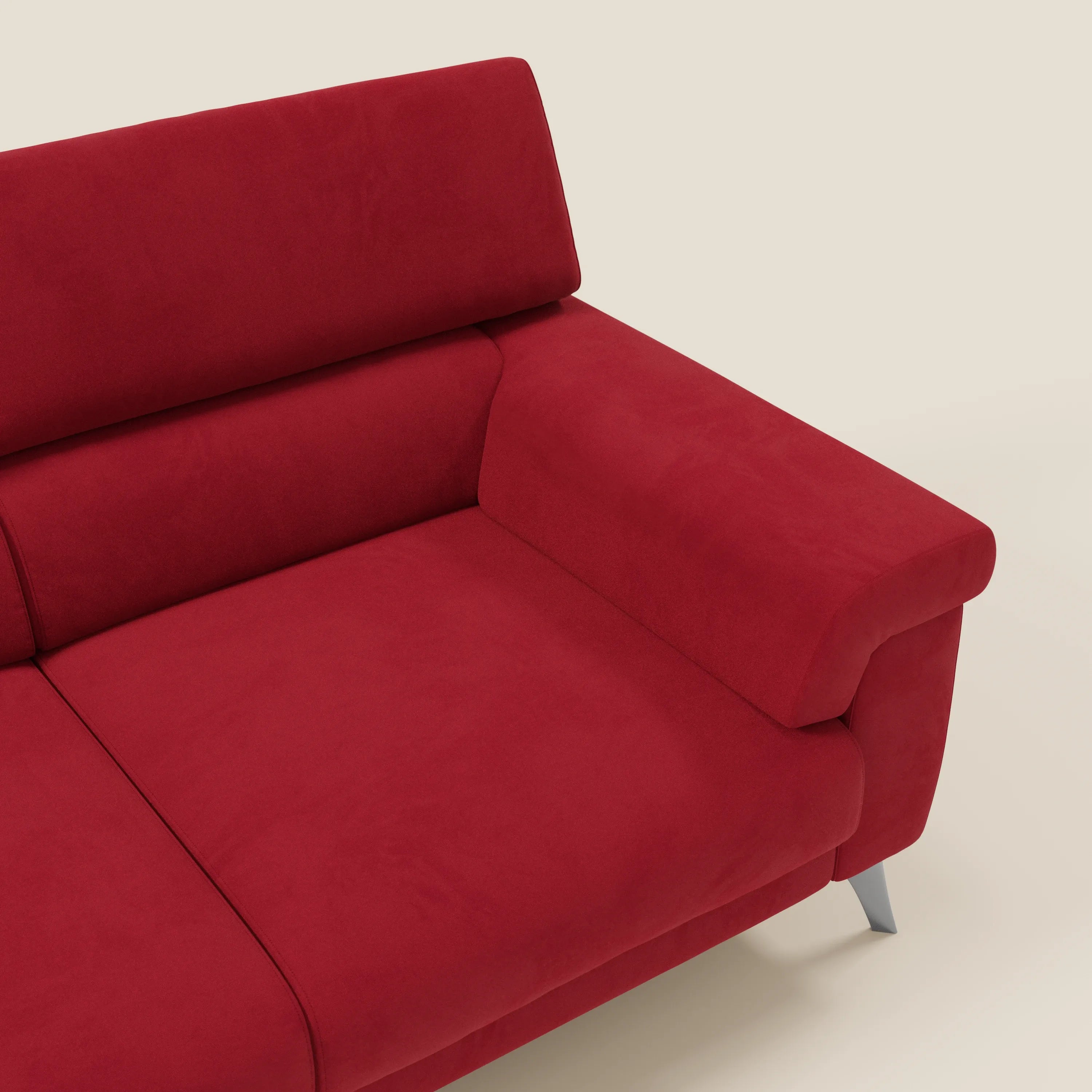Raffaello Canapé avec 3 assises coulissantes et têtières inclinables en microfibre détachable T11