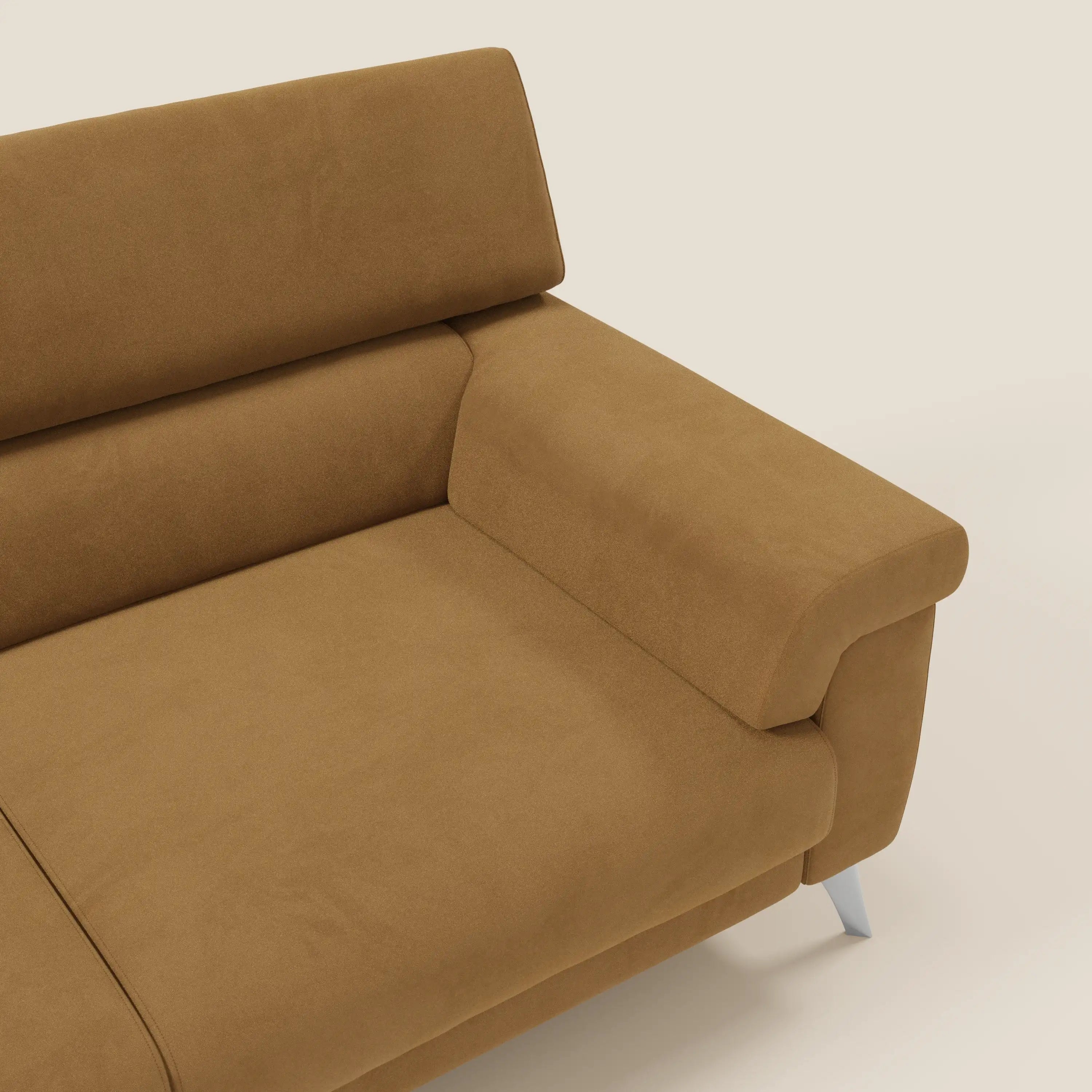 Raffaello Canapé  avec assises coulissantes et têtières inclinables en microfibre détachable T11 cuir