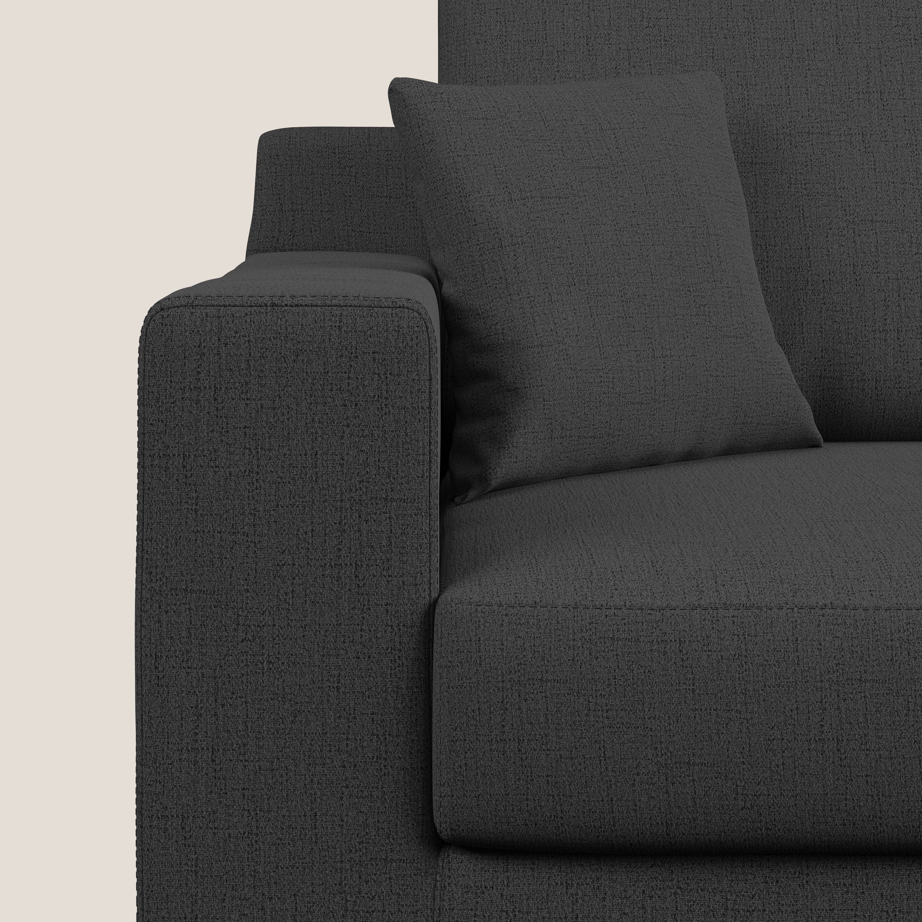 Michael Divano angolare REVERSIBILE in tessuto impermeabile T03 antracite - divani.store