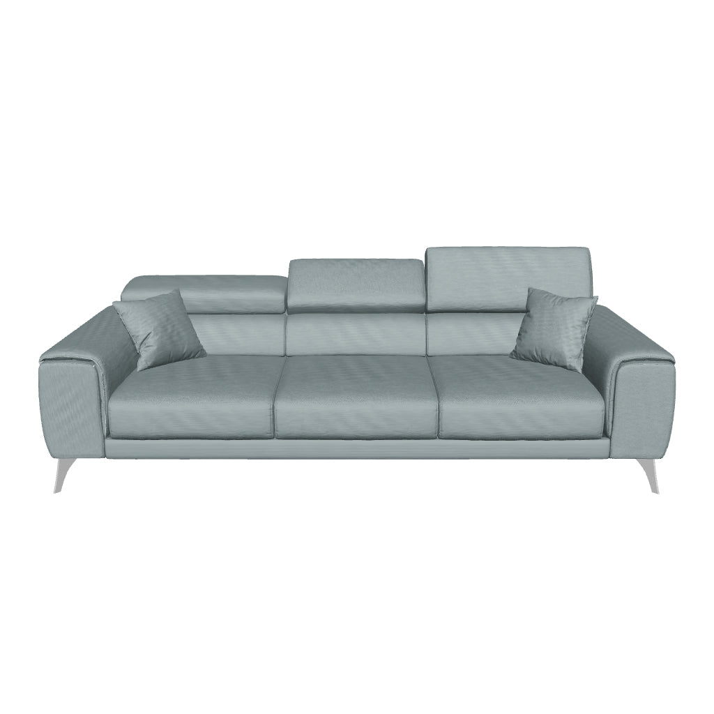 Fusion divano con 3 sedute allungabili in tessuto smacchiabile T05 grigio - divani.store