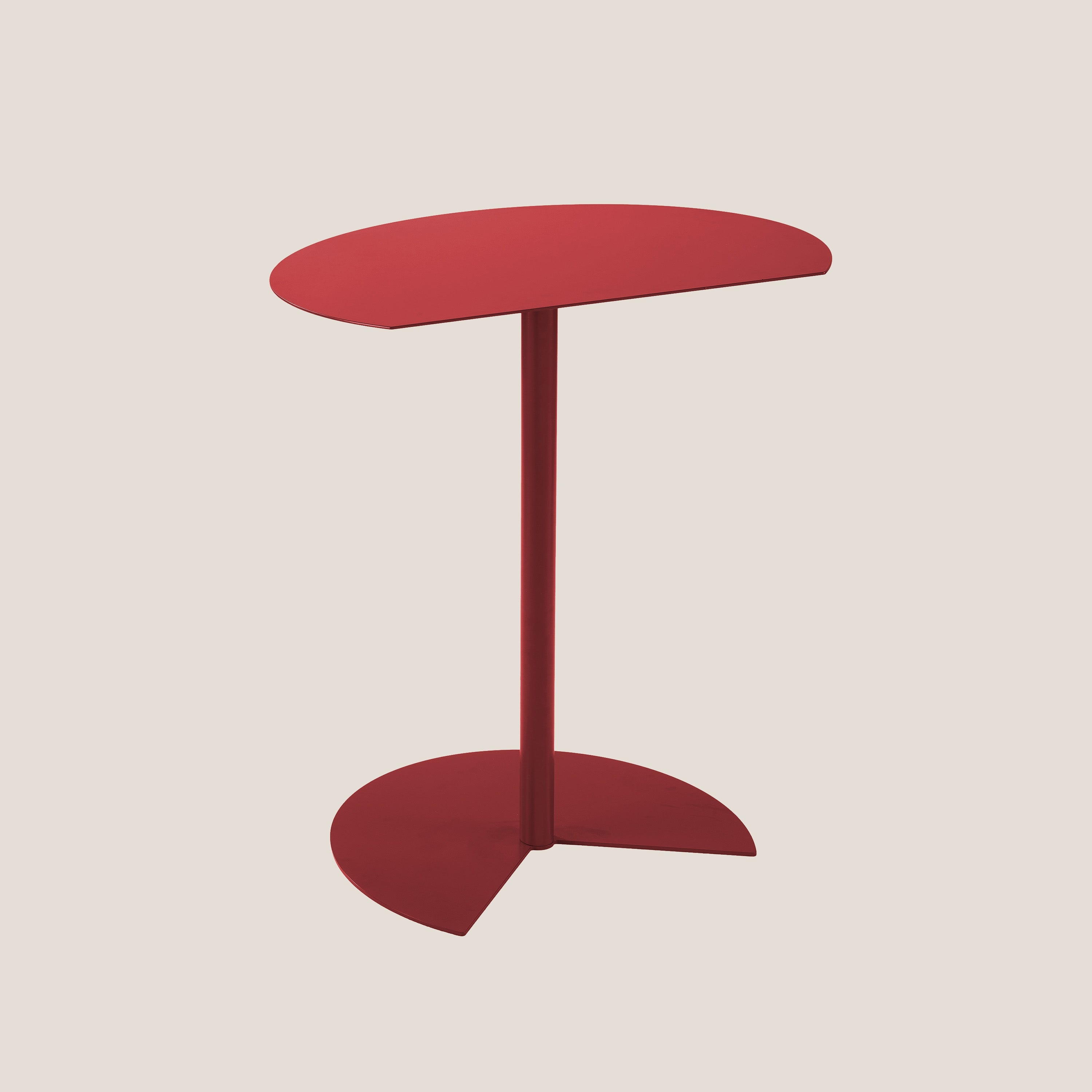 Way tavolino ALTO semirotondo da soggiorno ed esterno rosso dalia - divani.store