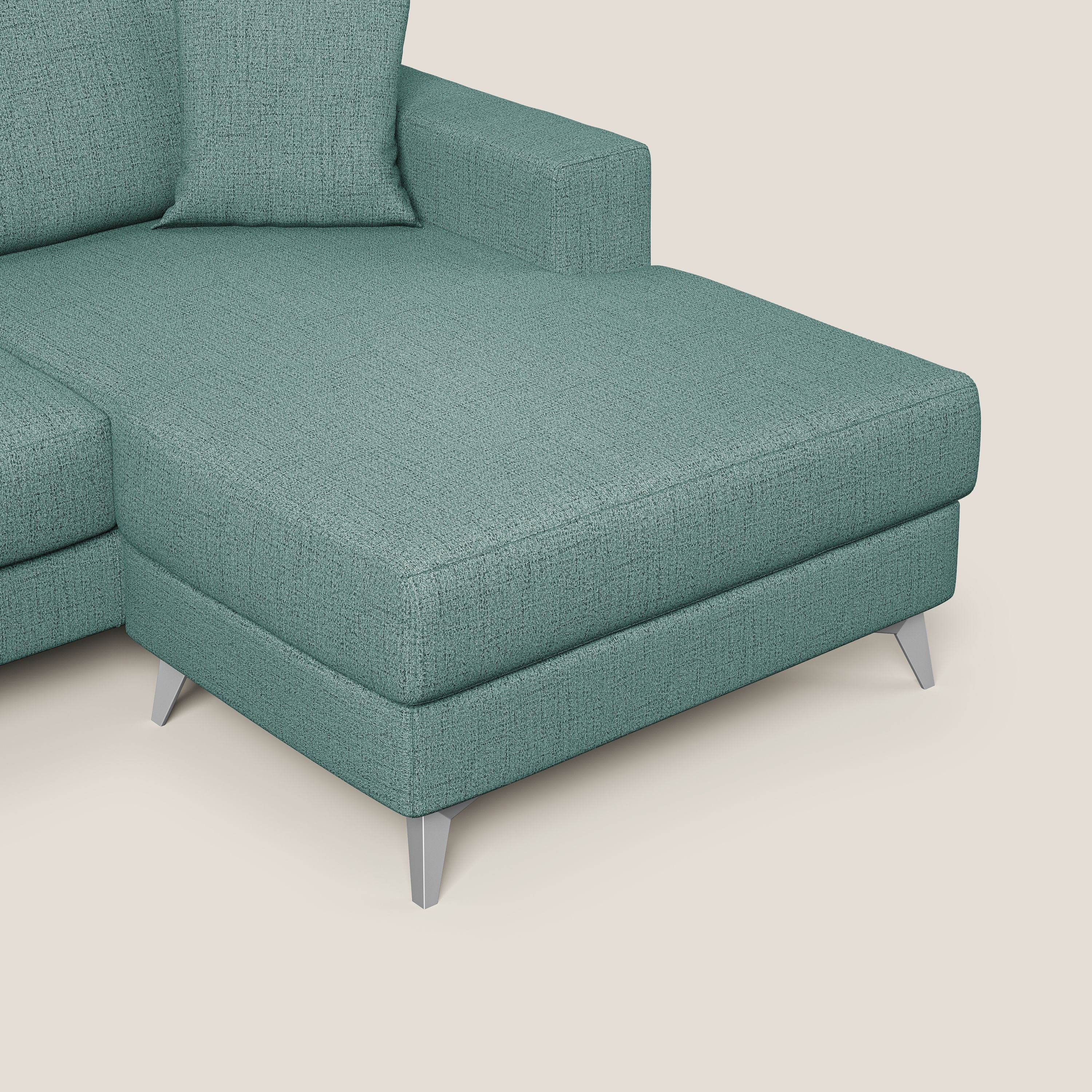 Michael Divano angolare REVERSIBILE in tessuto impermeabile T03 verde acqua - divani.store