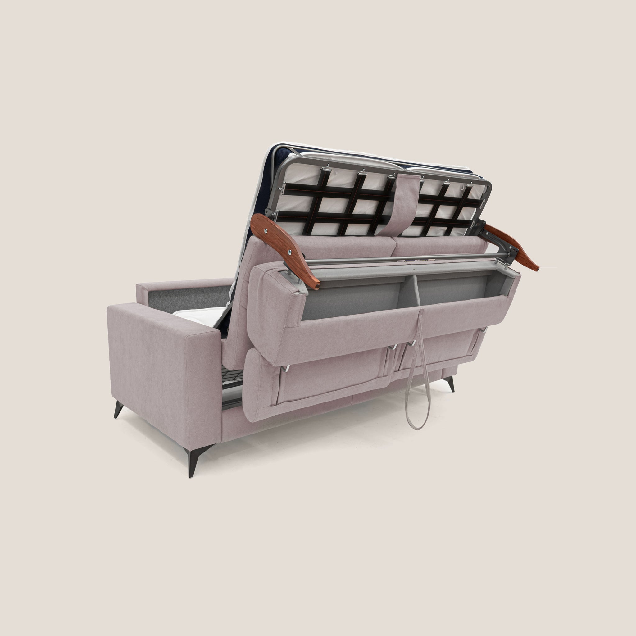 Pegaso canapé convertible avec têtières inclinables en tissu doux imperméable T02