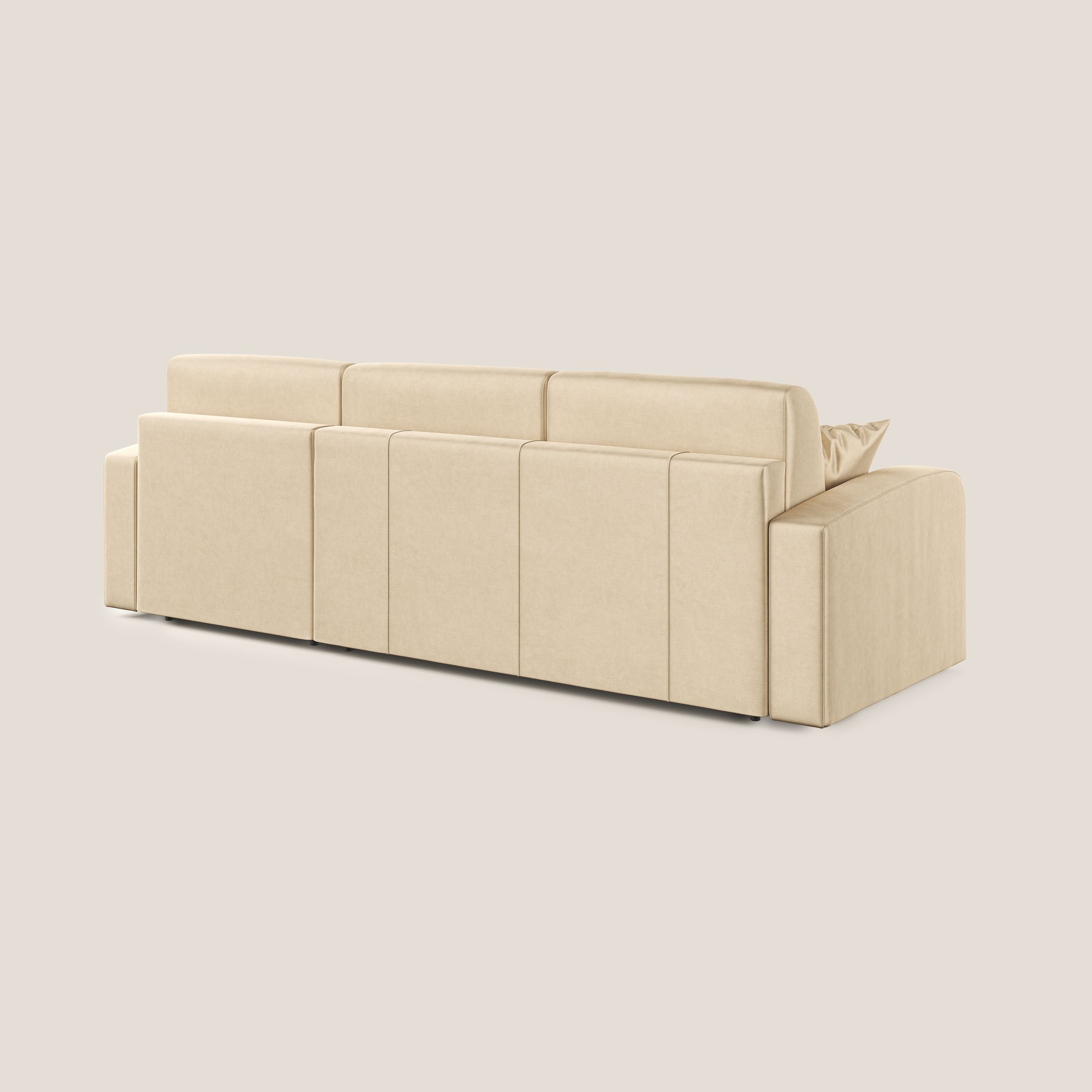 Lebron Divano letto angolare con penisola in velluto morbido T01 - divani.store