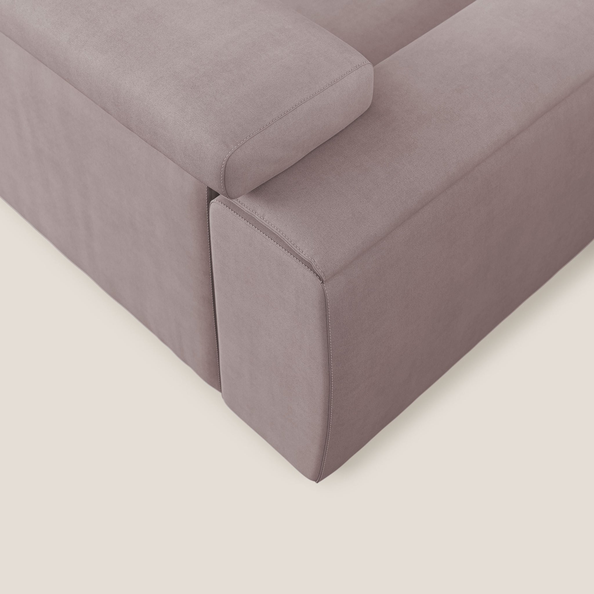 Zeno canapé linéaire avec pouf extractible en tissu doux imperméable T02