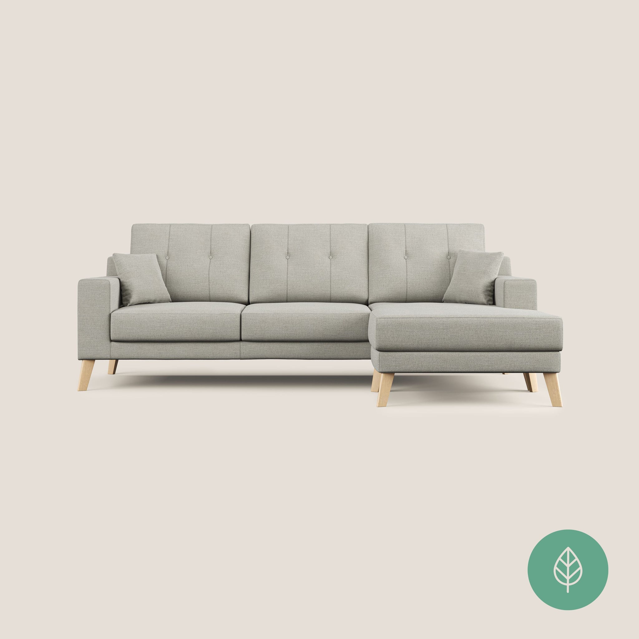 Danish canapé d'angle réversible en tissu écologique T10