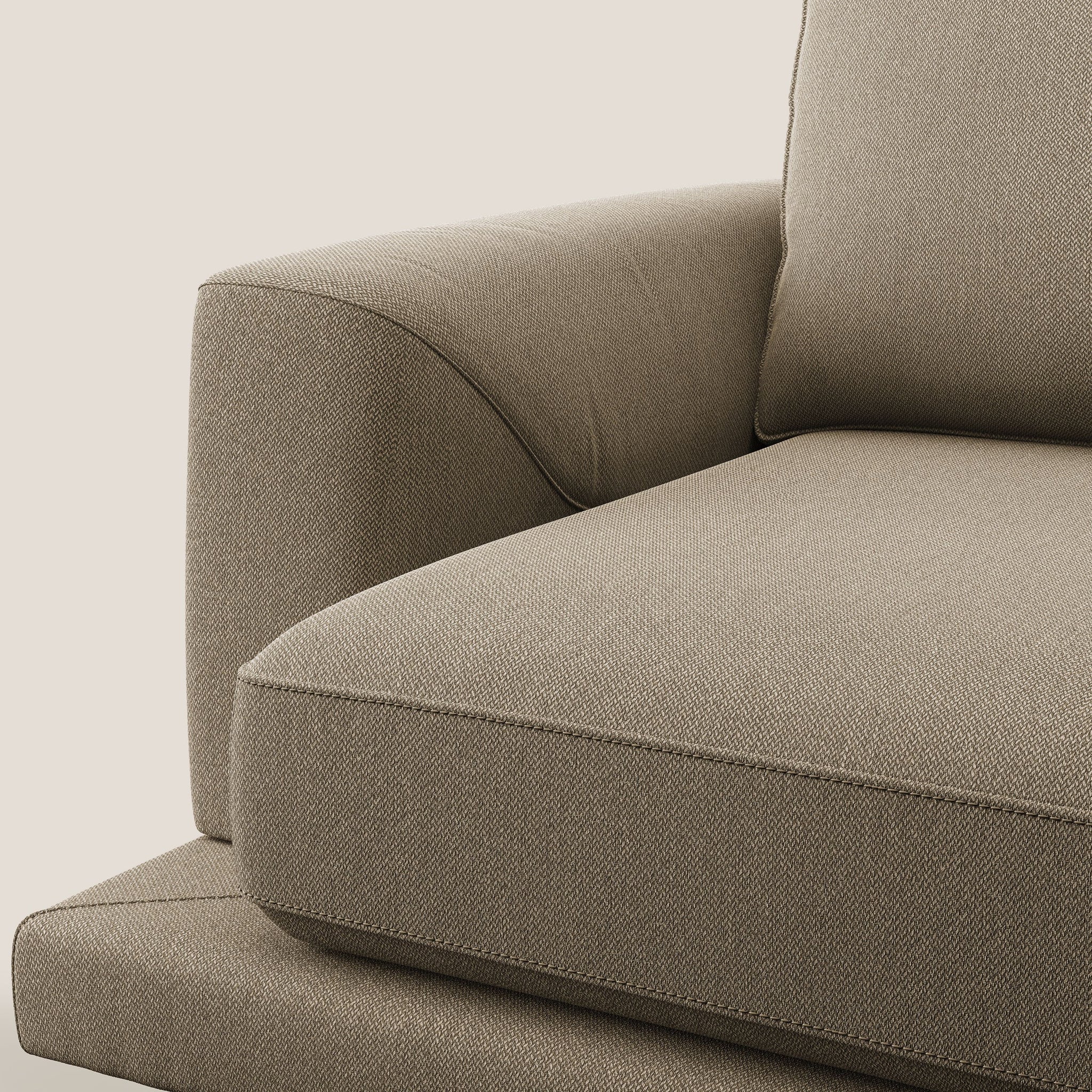Dorian fauteuil moderne en tissu doux anti-tache T05