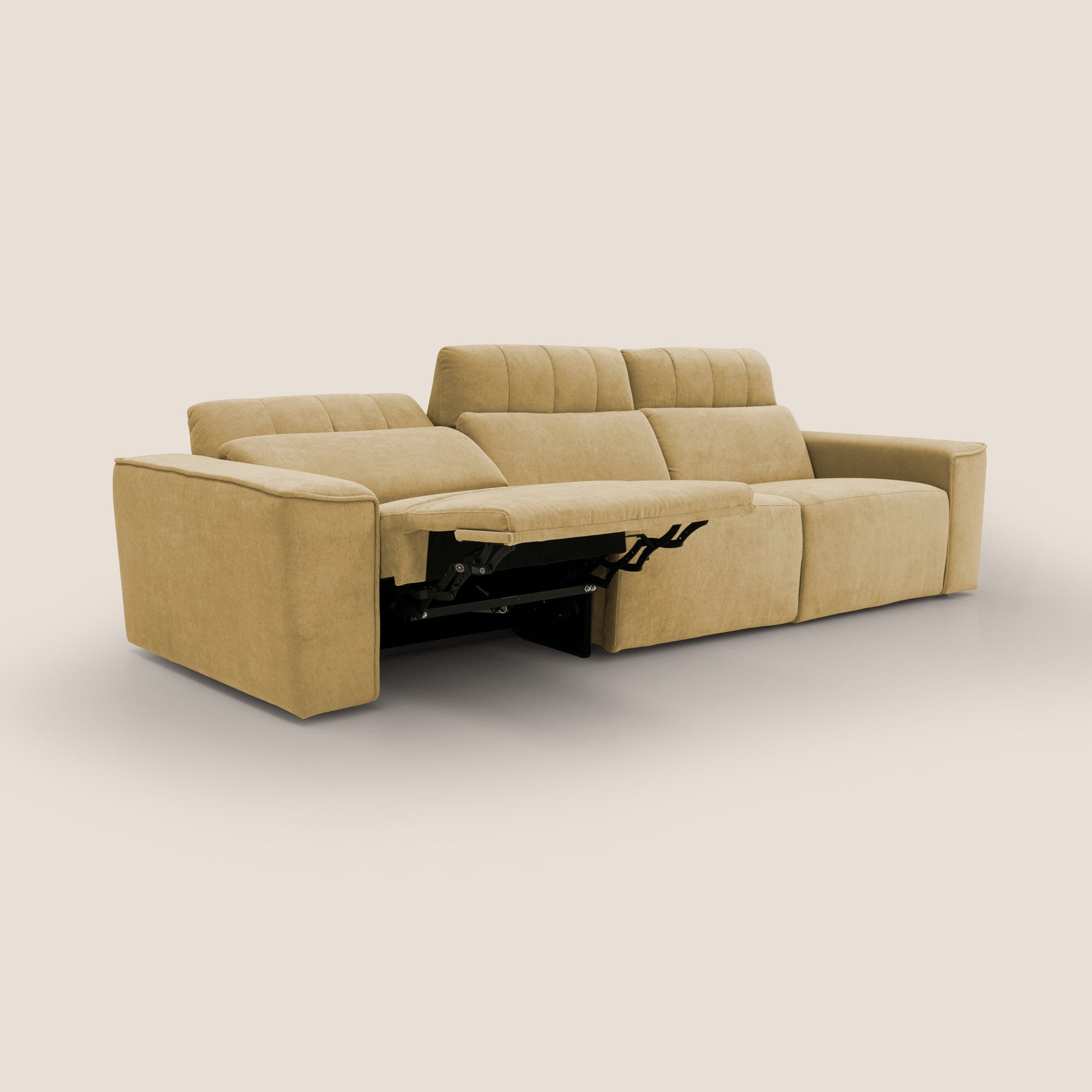 Clark Canapé modulable avec 3 assises et avec option relax électrique en tissu imperméable et détachable T17