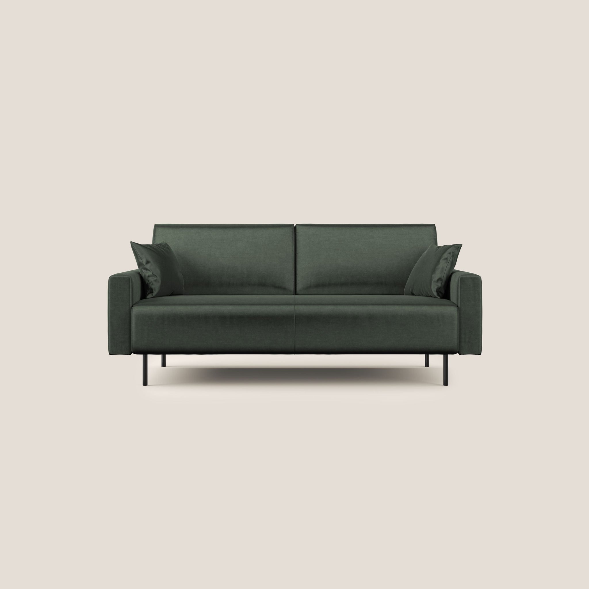 Arthur divano moderno in velluto morbido impermeabile - divano fisso, divano lineare, via_enabled - Divani.Store