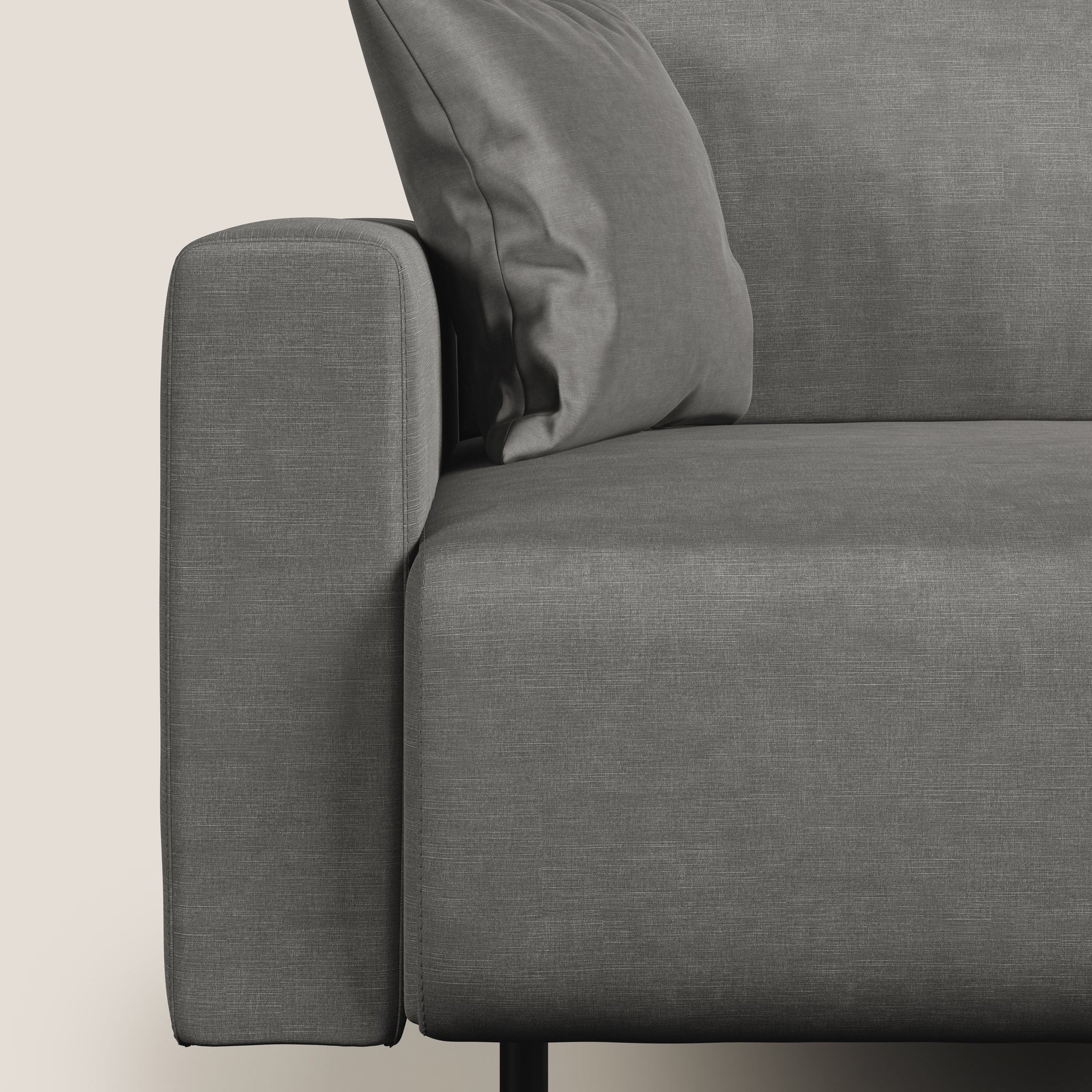 Arthur divano moderno in velluto morbido impermeabile - divano fisso, divano lineare, via_enabled - Divani.Store