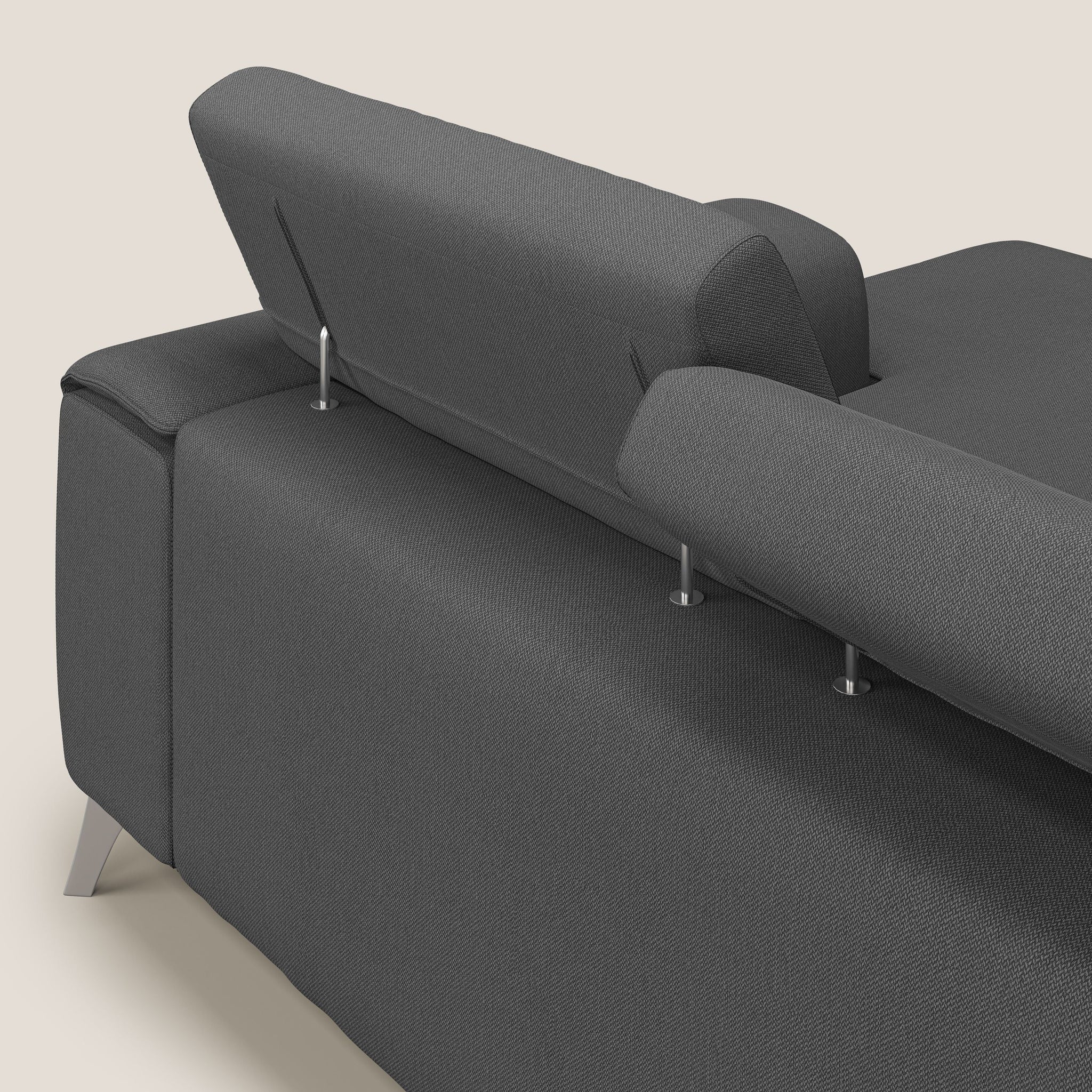 Fusion Canapé d'angle avec assises amovibles en tissu doux antitache T05