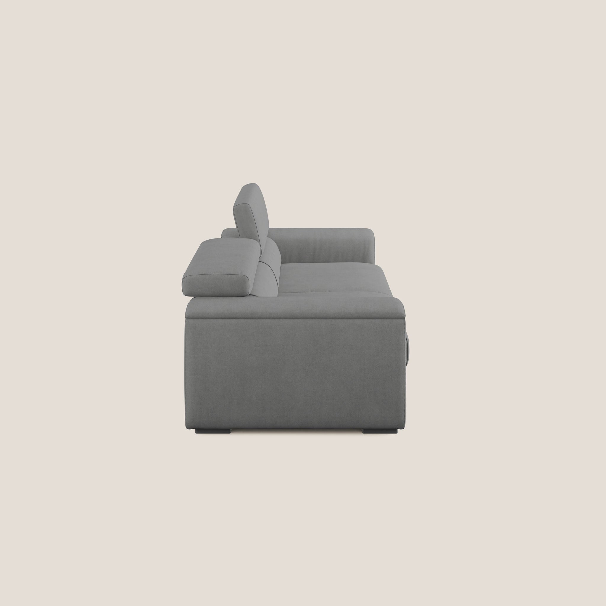 Zeno canapé linéaire avec pouf extractible en tissu doux imperméable T02