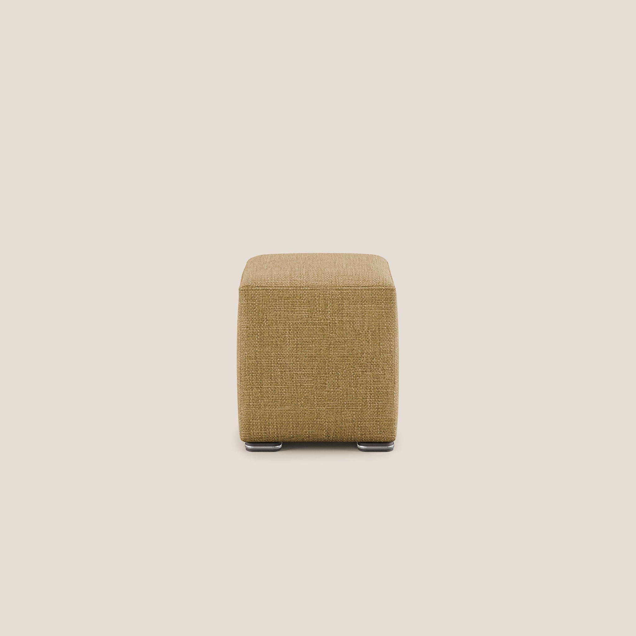 Cube pouf en tissu doux imperméable entrelacé melangé T06