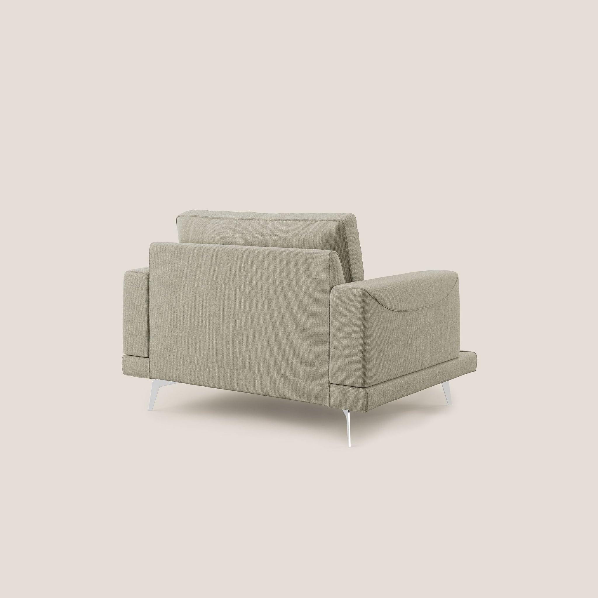 Dorian fauteuil moderne en tissu doux anti-tache T05