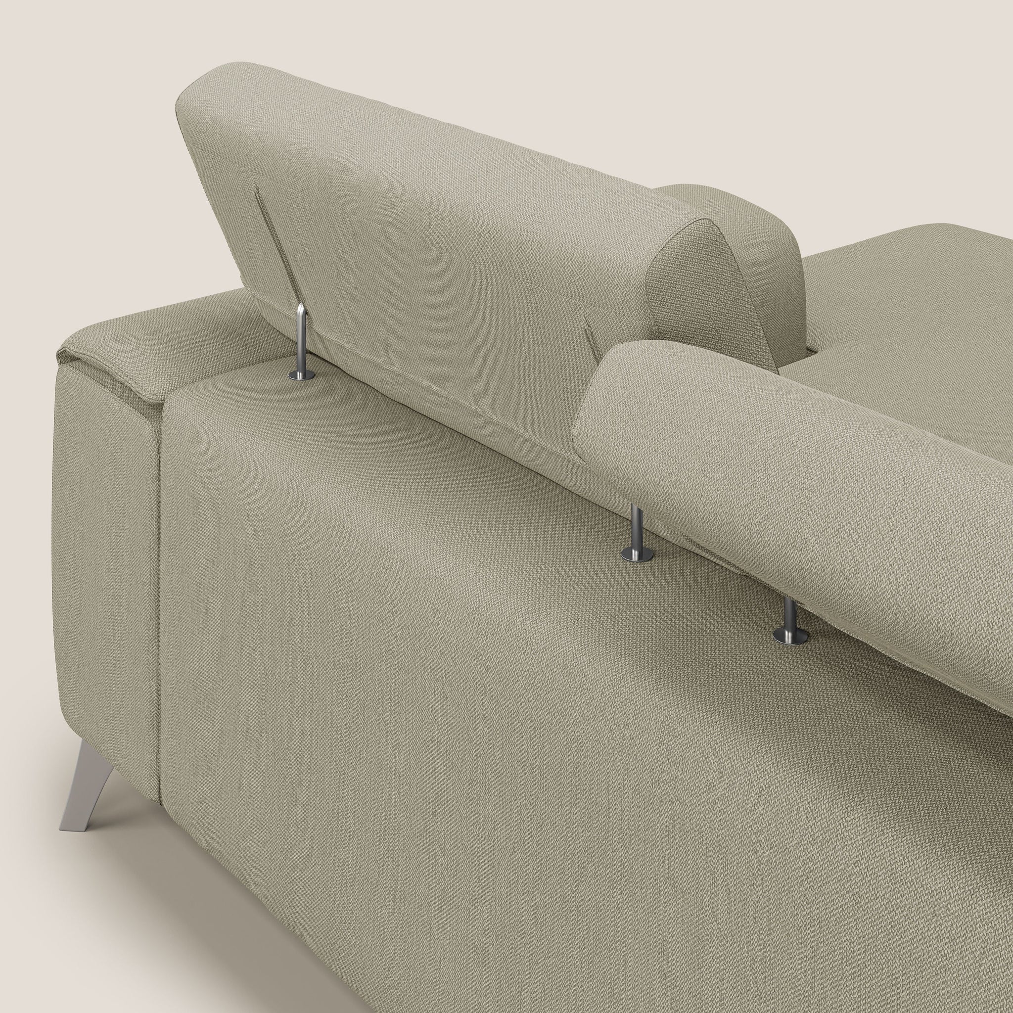 Fusion Canapé d'angle avec assises amovibles en tissu doux antitache T05