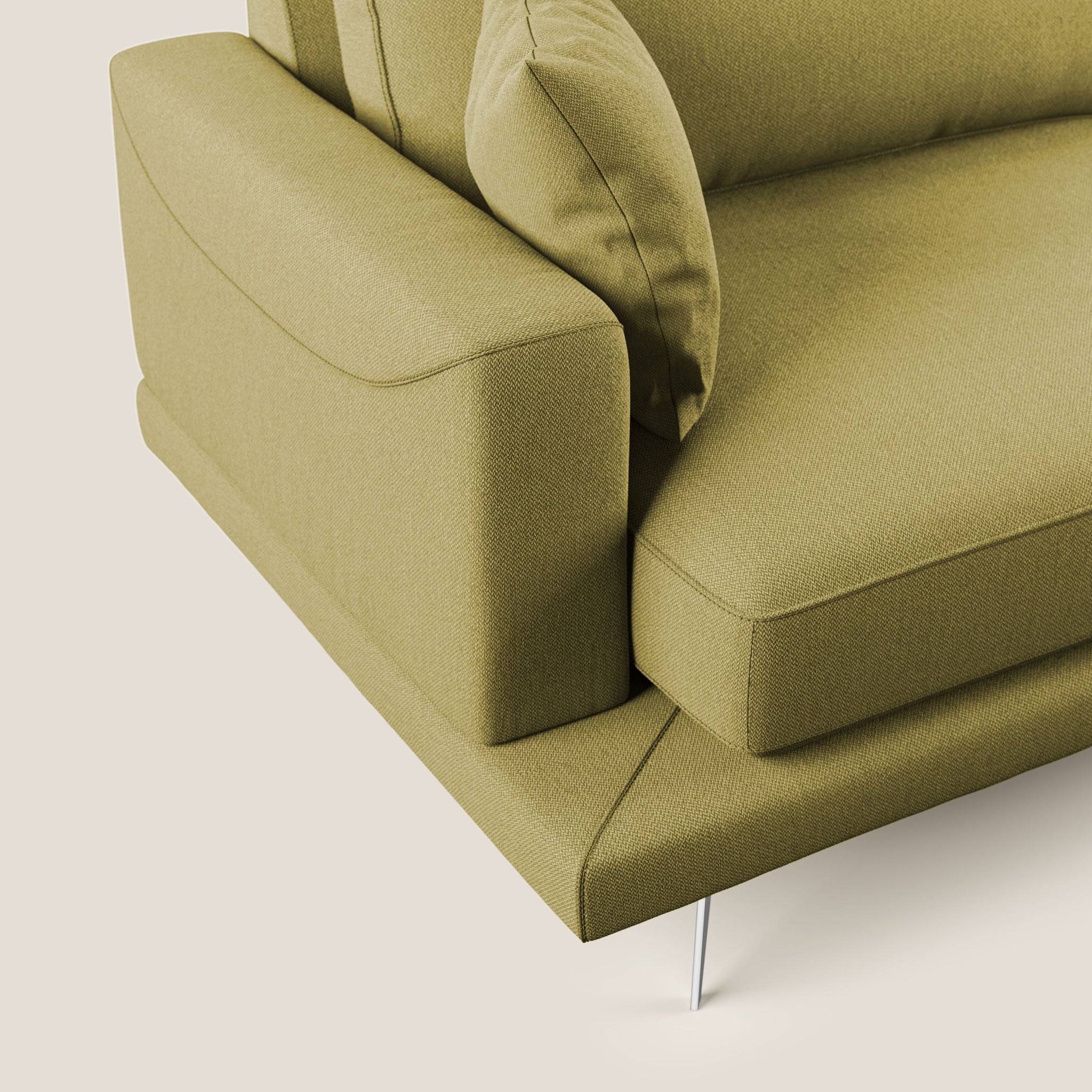 Dorian canapé d'angle moderne en tissu doux anti-tache T05