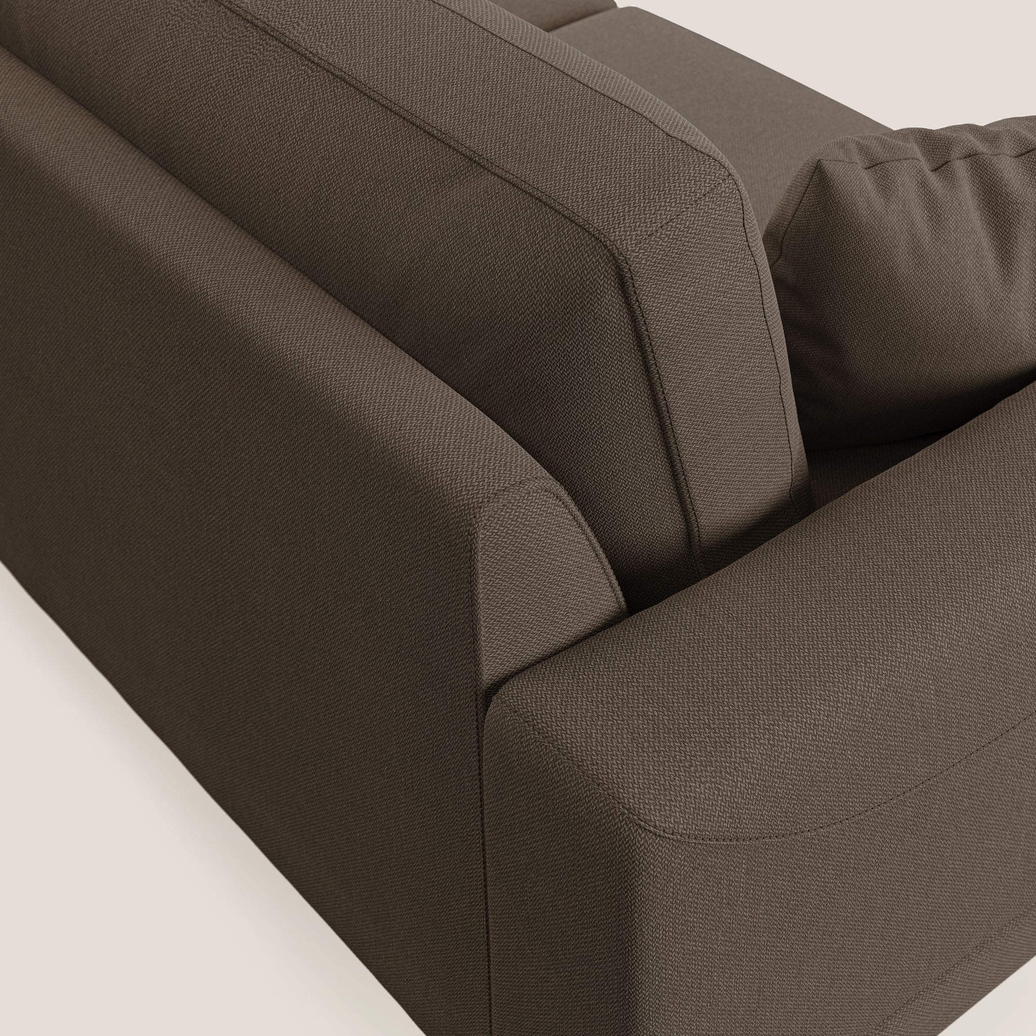 Dorian canapé d'angle moderne en tissu doux anti-tache T05